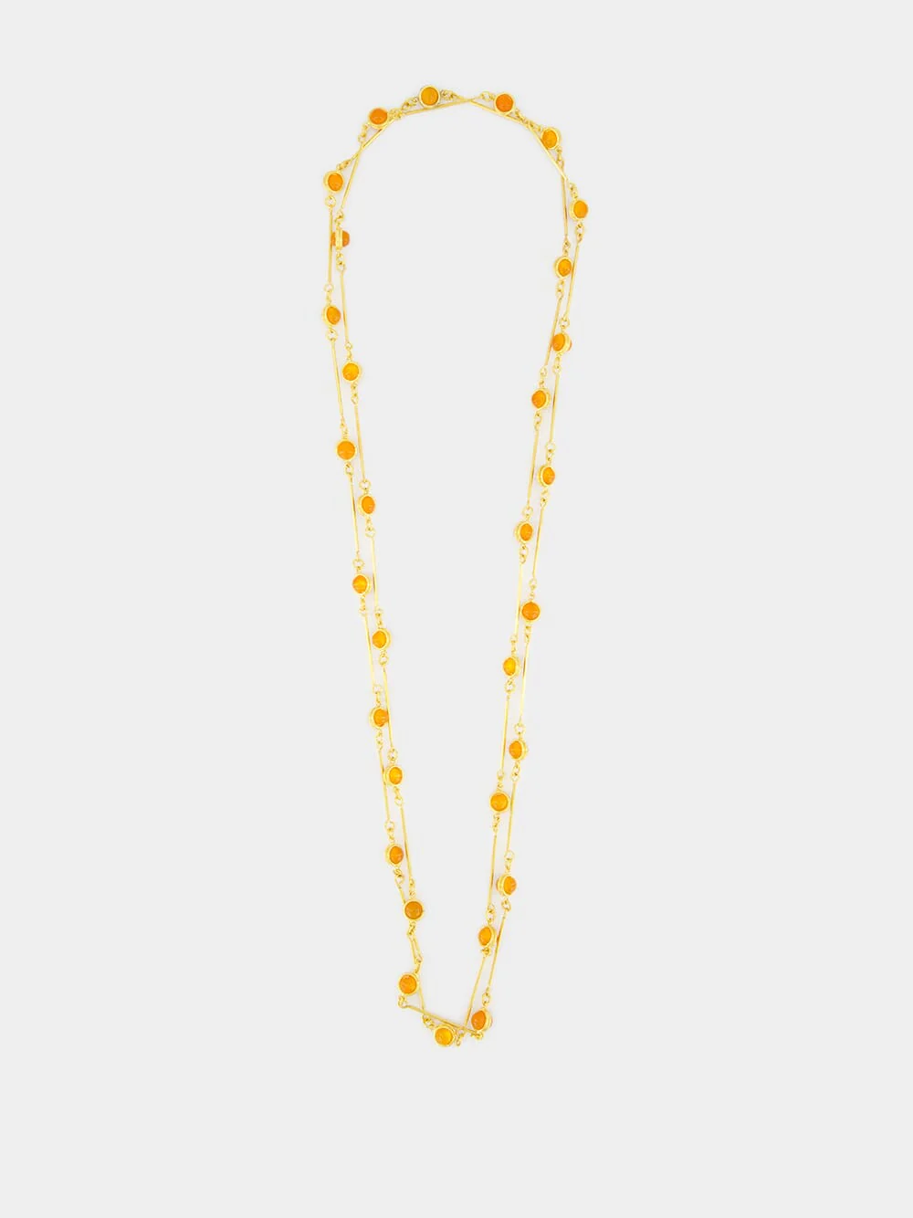Gold Candies Necklace with Carnelian