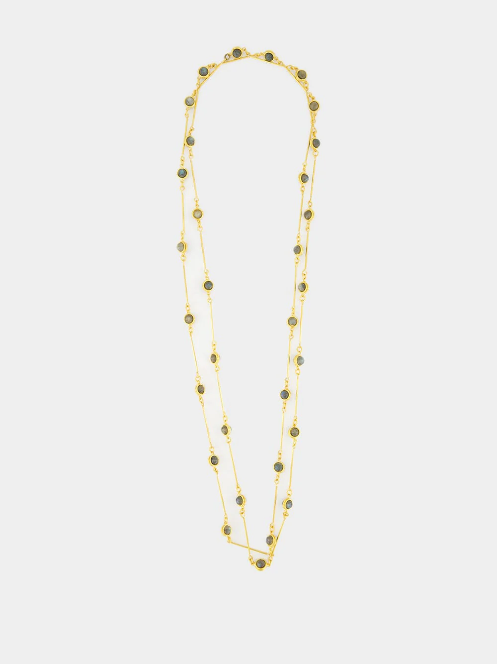 Gold Candies Necklace with Labradorite