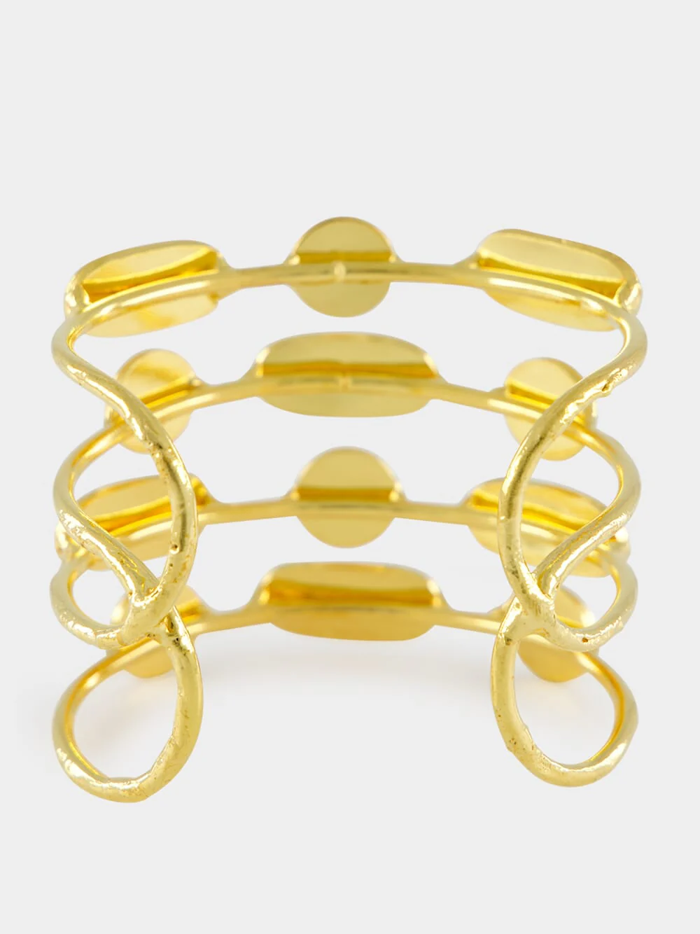 Gold Grace Cuff Bracelet with Pearls - Image 2
