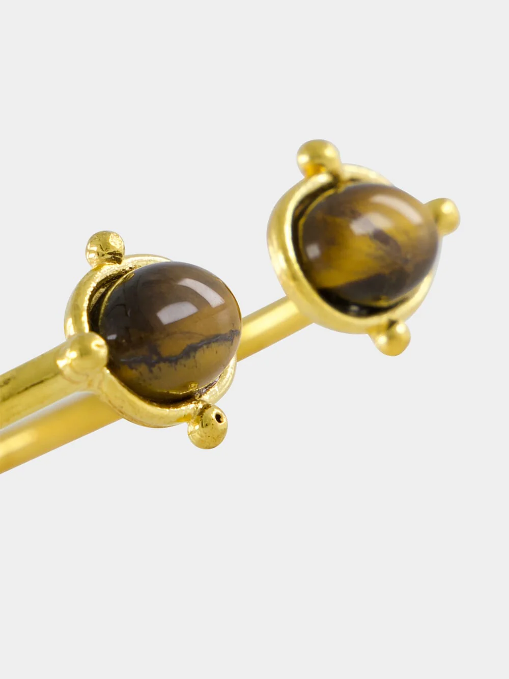 Gold Holis Bracelet with Tiger's Eye - Image 4