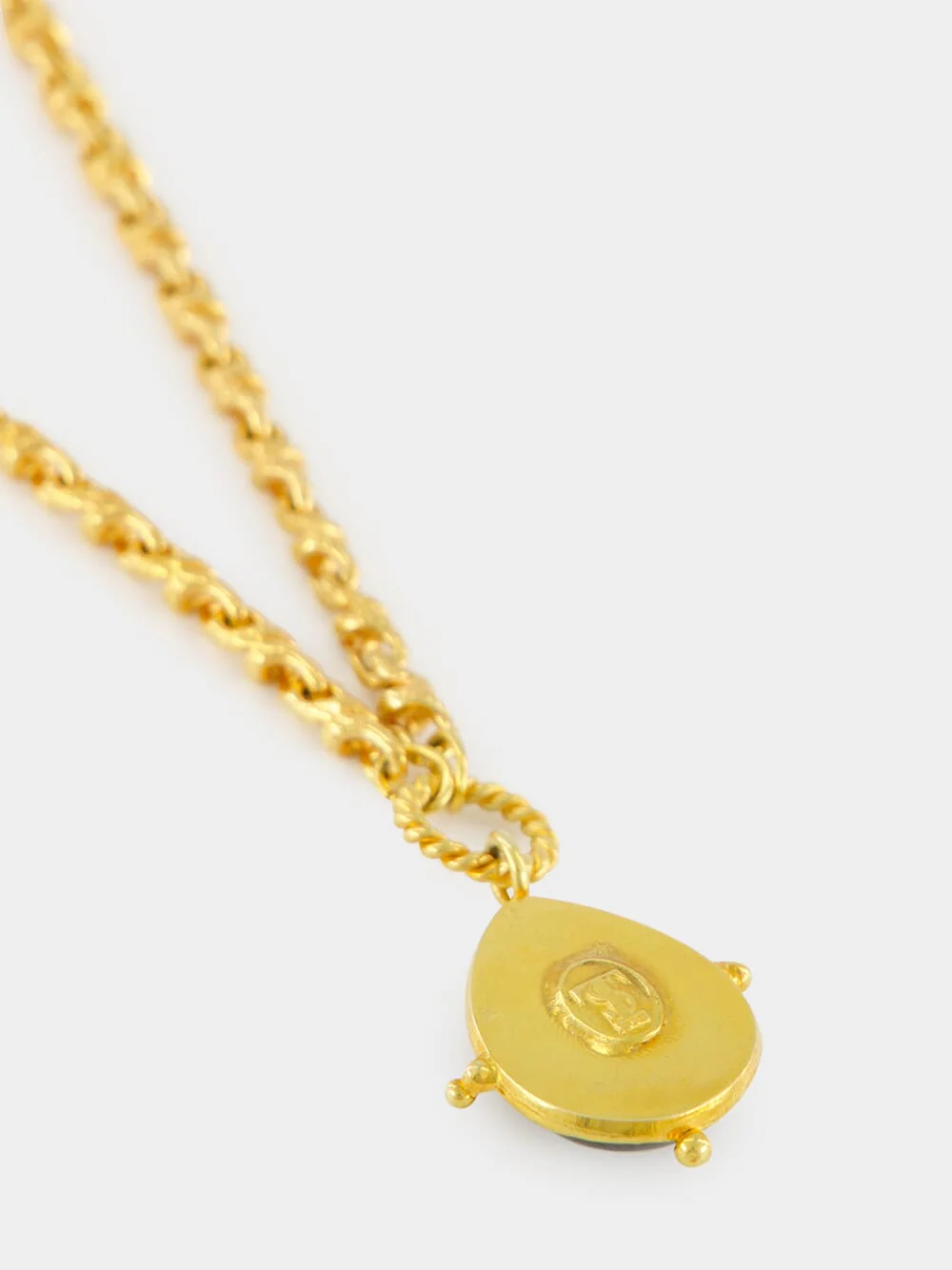 Gold Labradorite Pendant Necklace - Image 4