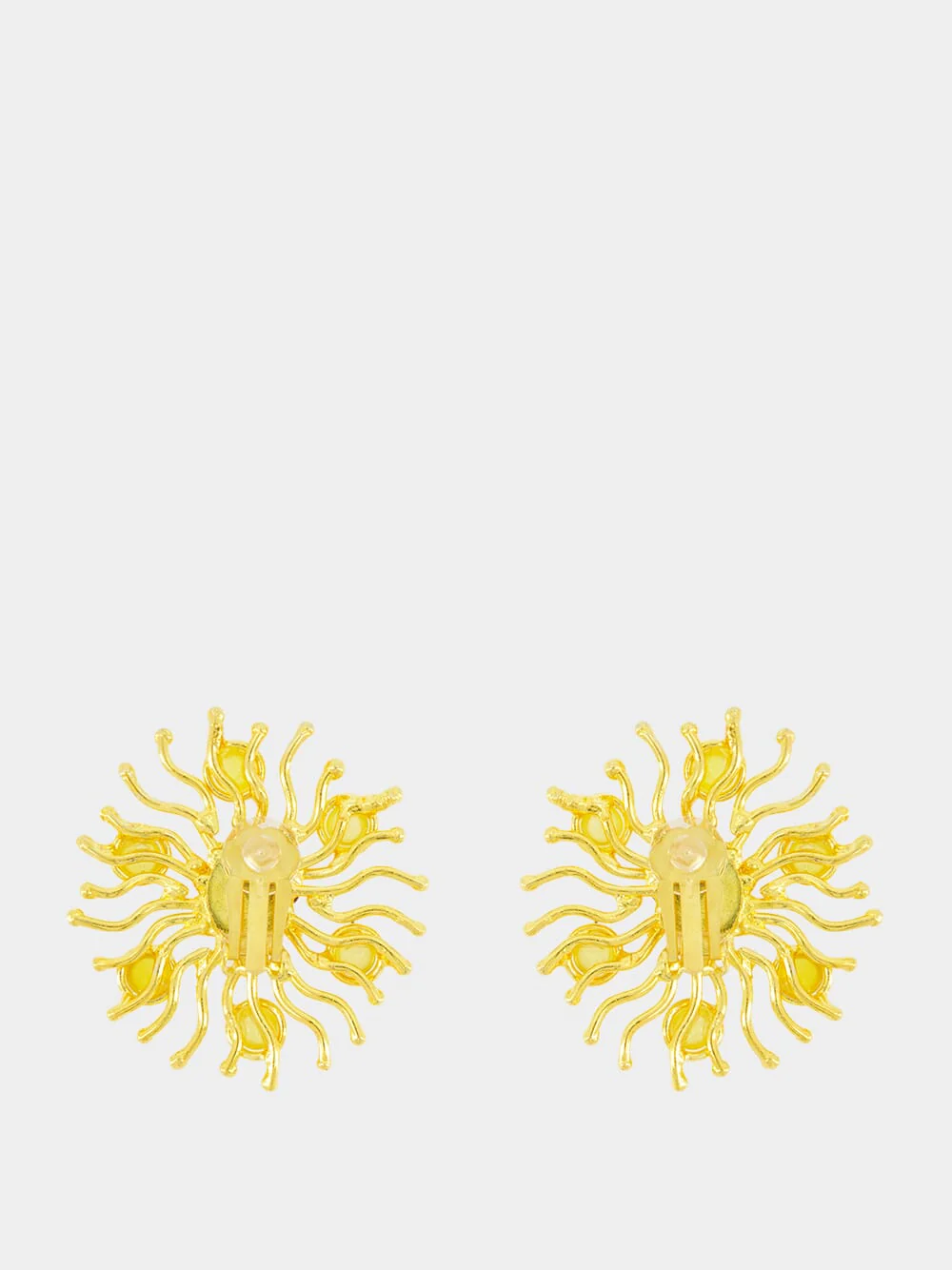 Gold Sunshine Earrings with Yellow Onyx - Image 2