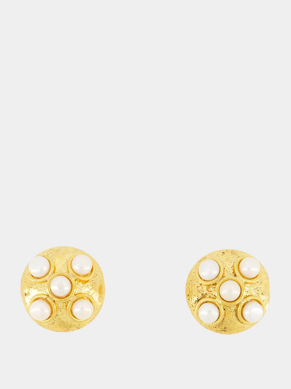 Gold Theodora Earrings with Pearls