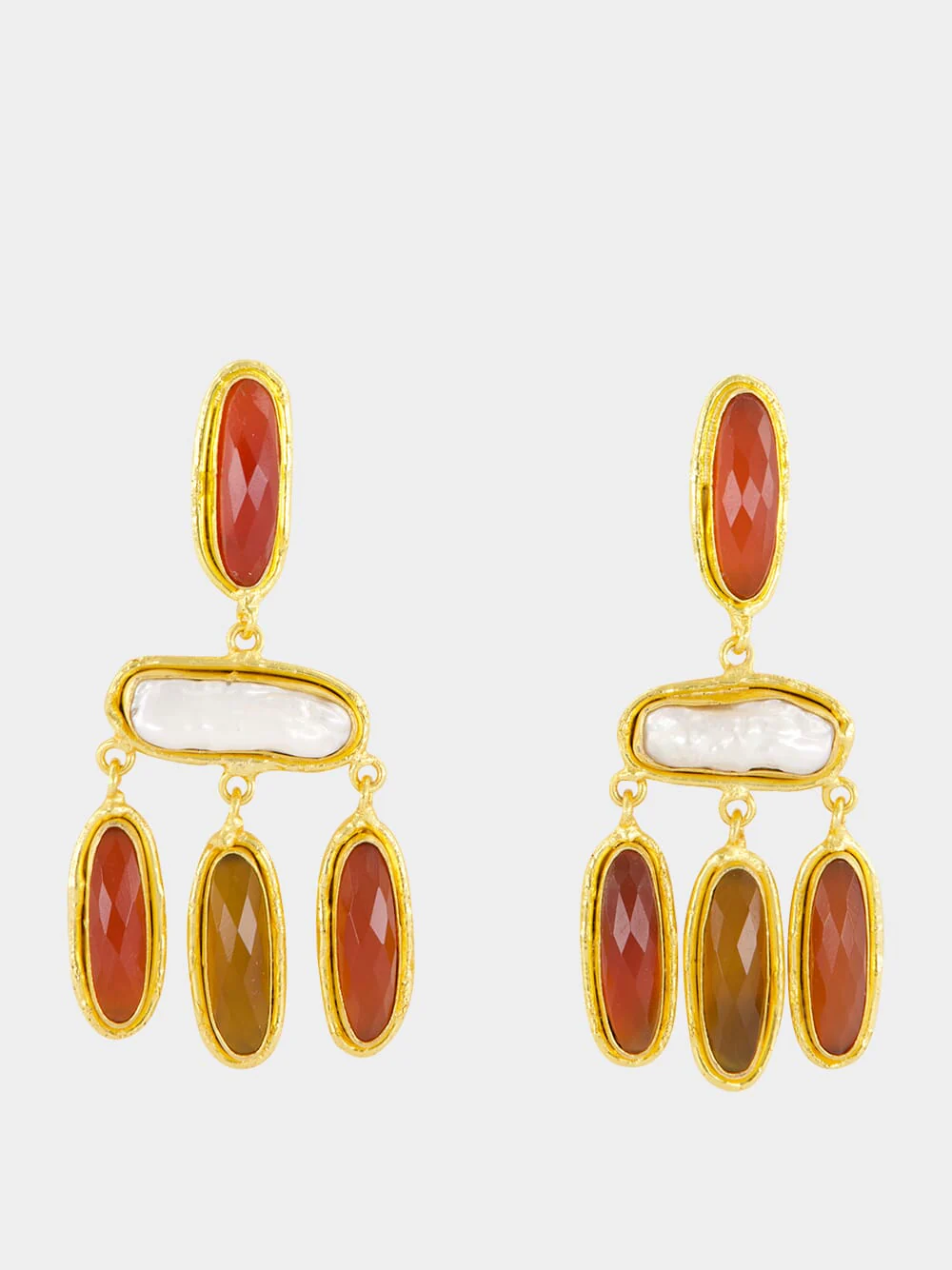 Grace Jasper and Pearl Drop Earrings