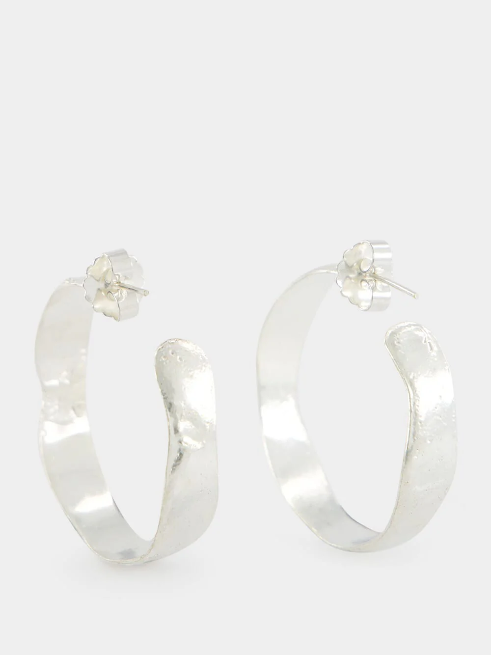Silver Bianca Hoop Earrings - Image 3