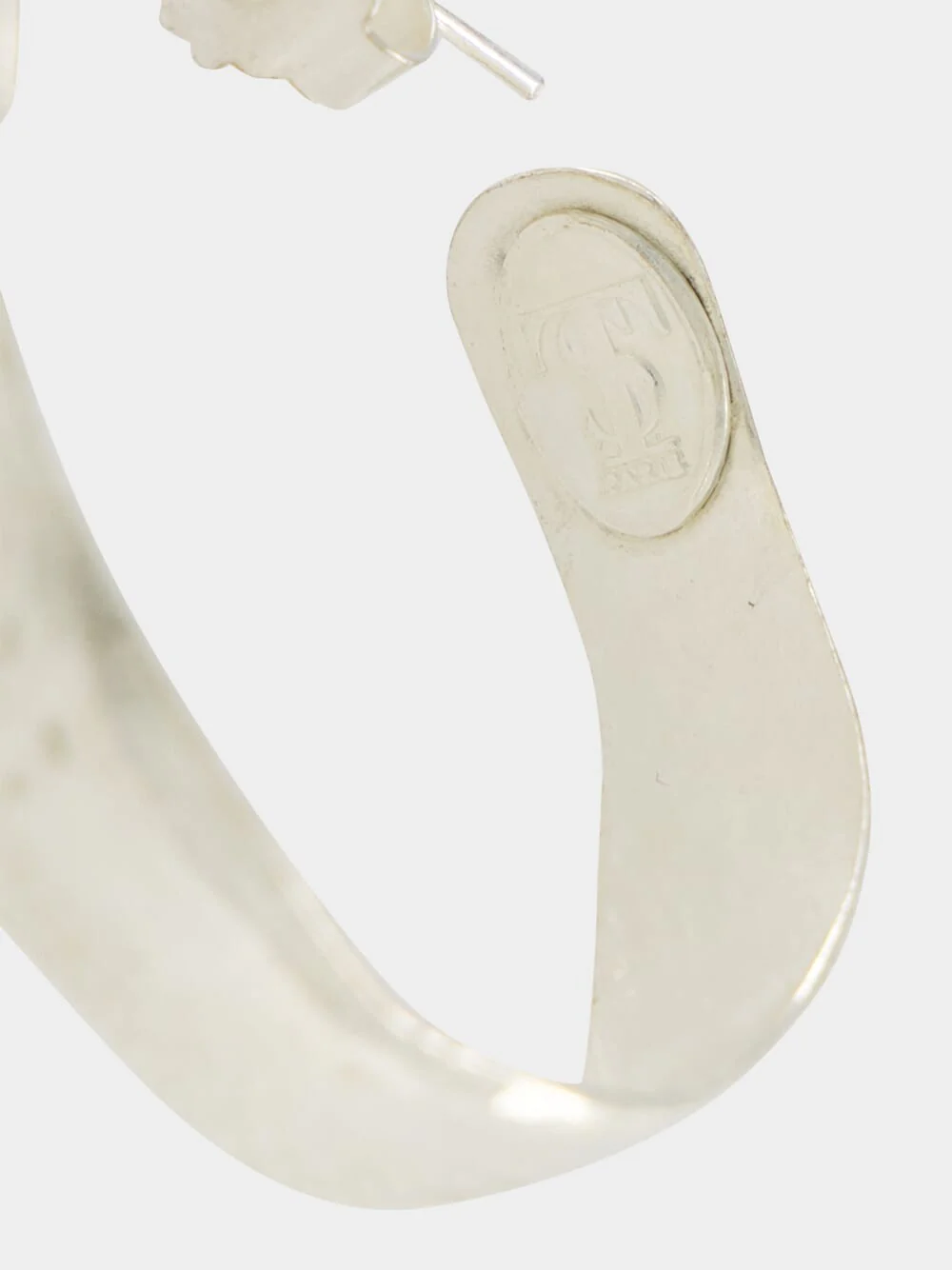 Silver Bianca Hoop Earrings - Image 4