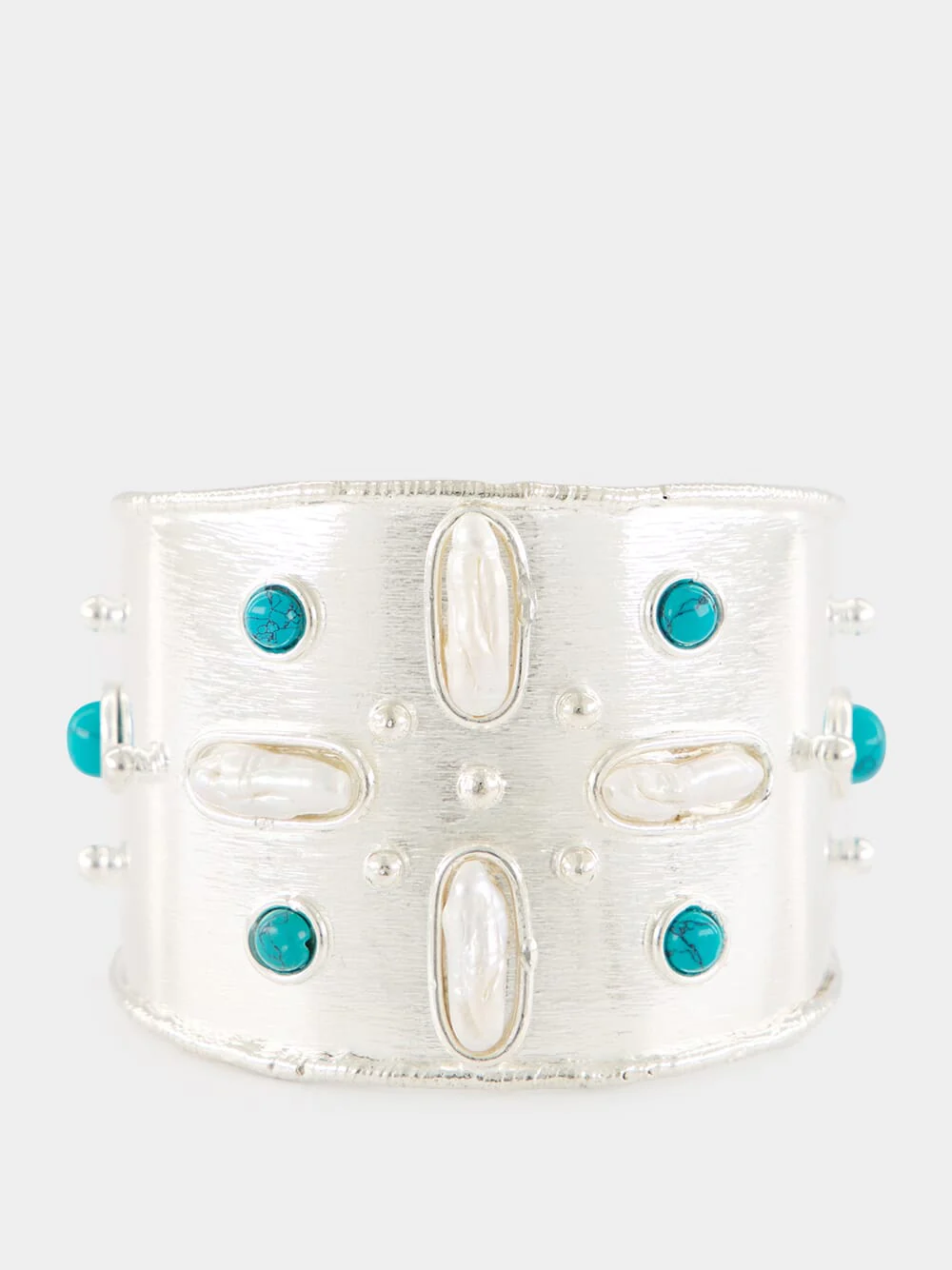 Silver Mojave Cuff with Turquoise