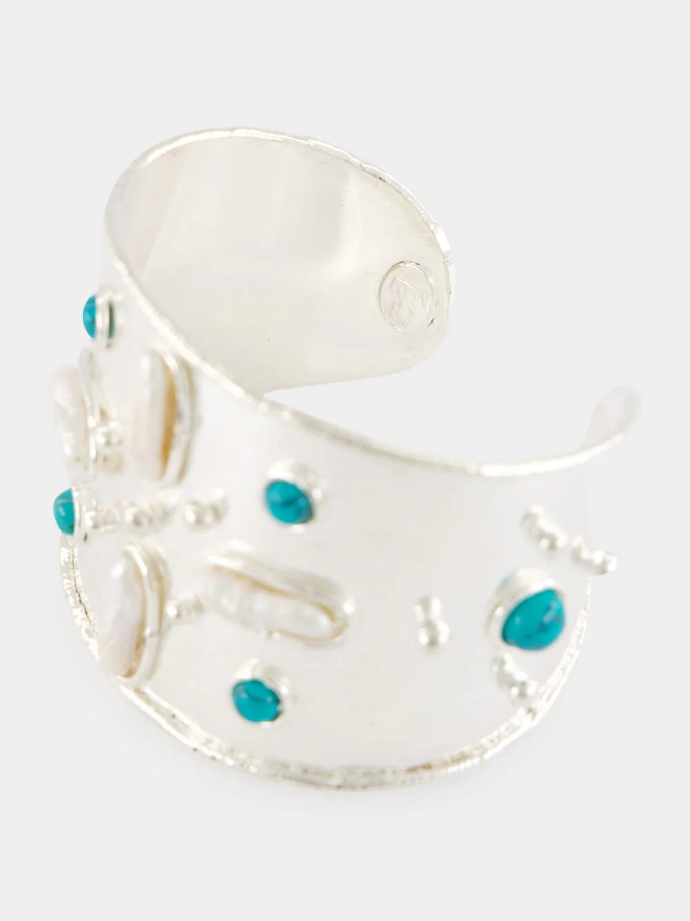 Silver Mojave Cuff with Turquoise - Image 4