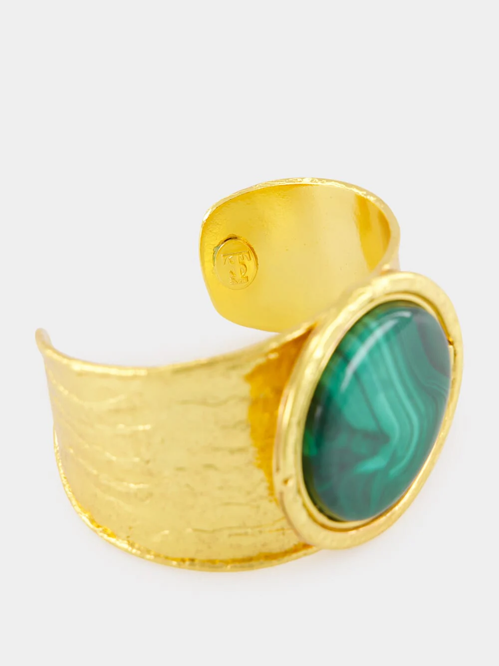 Sphere Malachite Cuff Bracelet - Image 4