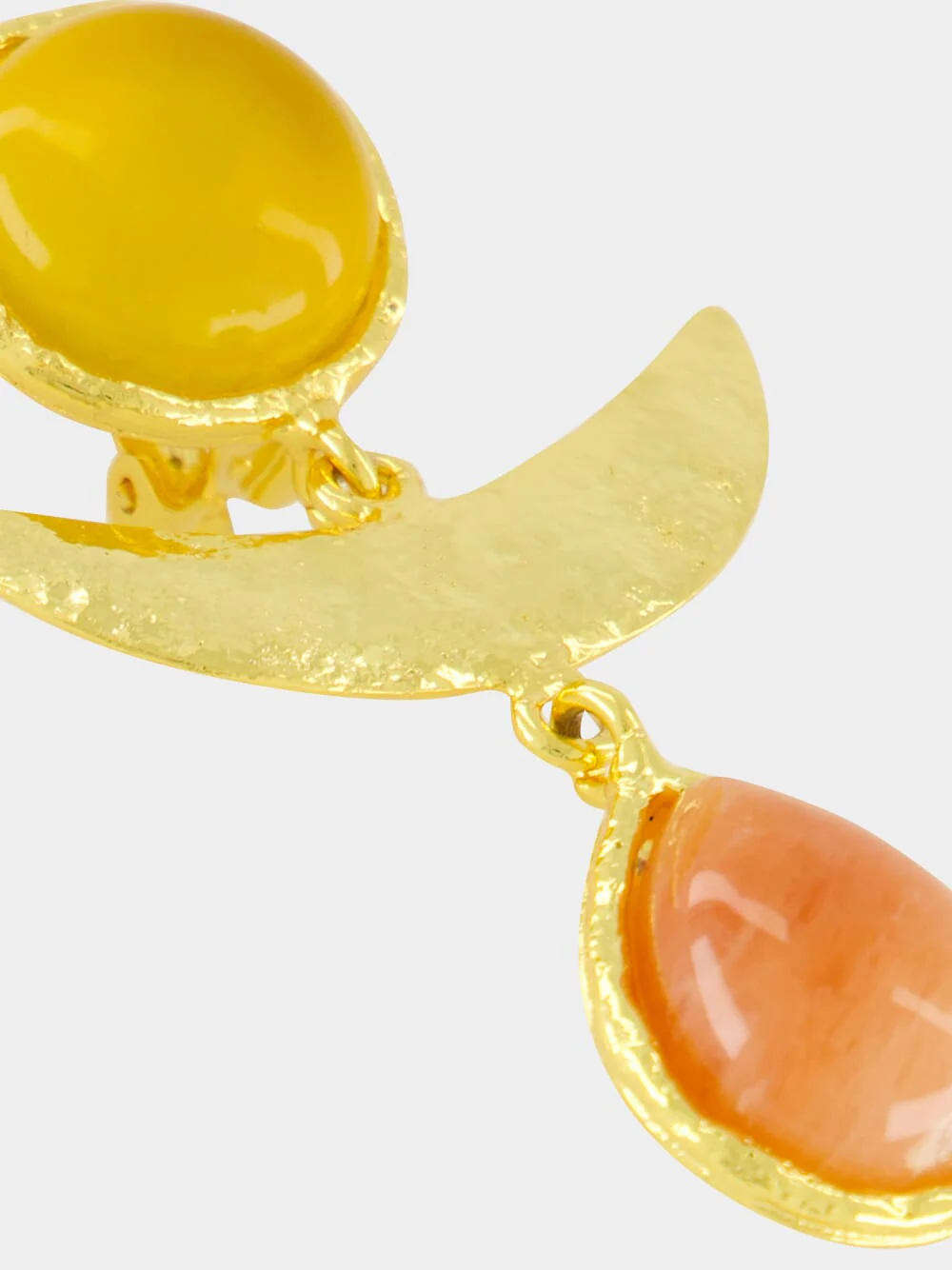 Sunset Earrings with Yellow Onyx and Golden Jasper - Image 3
