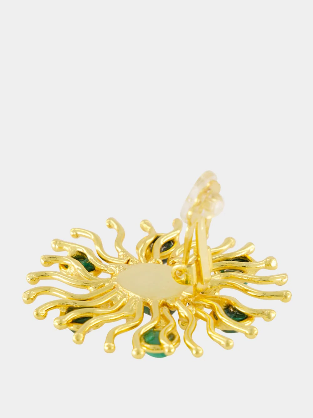 Sunshine Malachite Clip Earrings - Image 4
