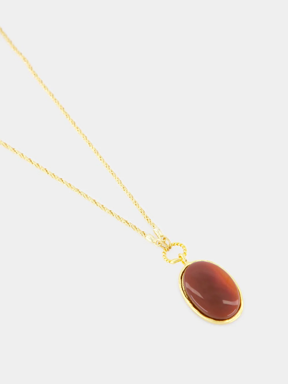 Talisman Pendant Necklace with Cornaline - Image 2