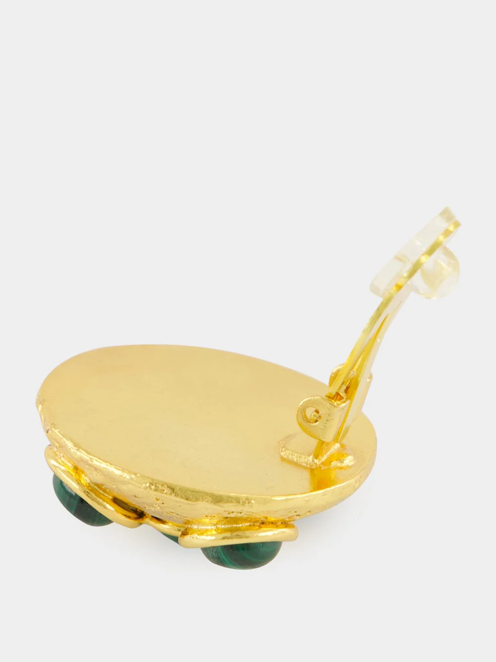 Theodora Gold Earrings with Malachite - Image 3