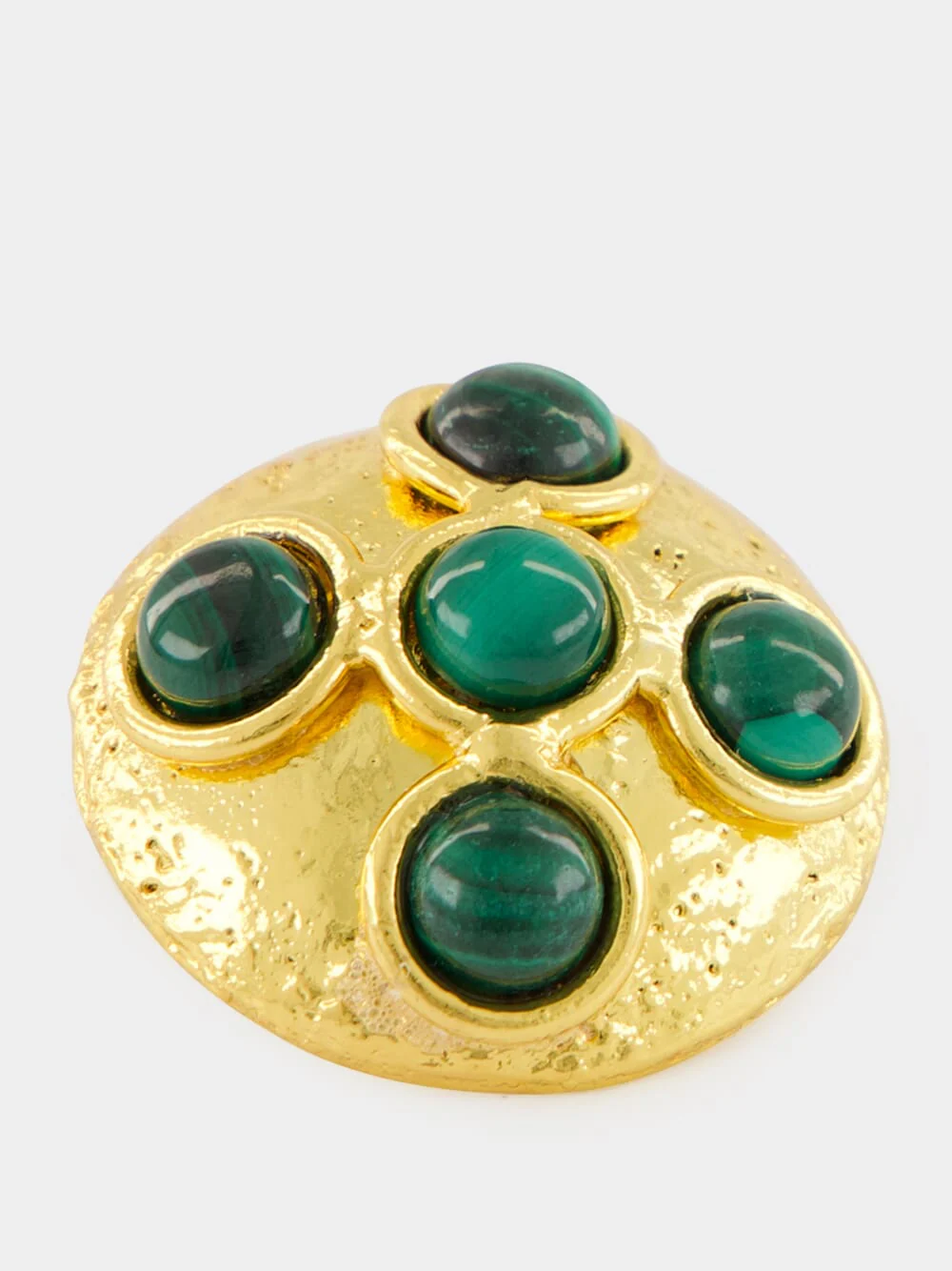 Theodora Gold Earrings with Malachite - Image 4