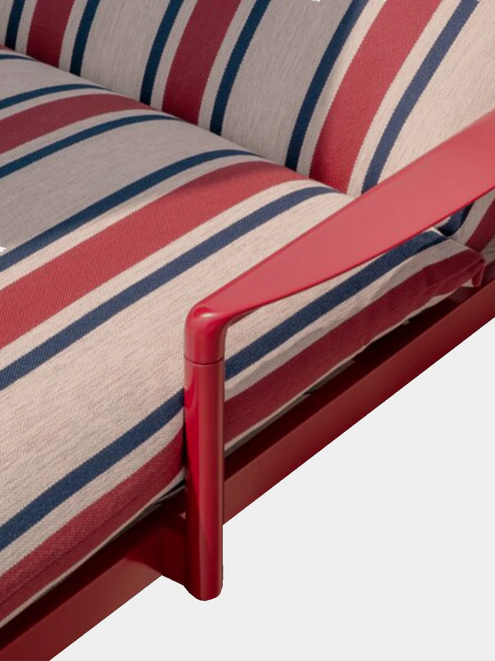 Nalu Sunbed in Red Striped Fabric - Image 2