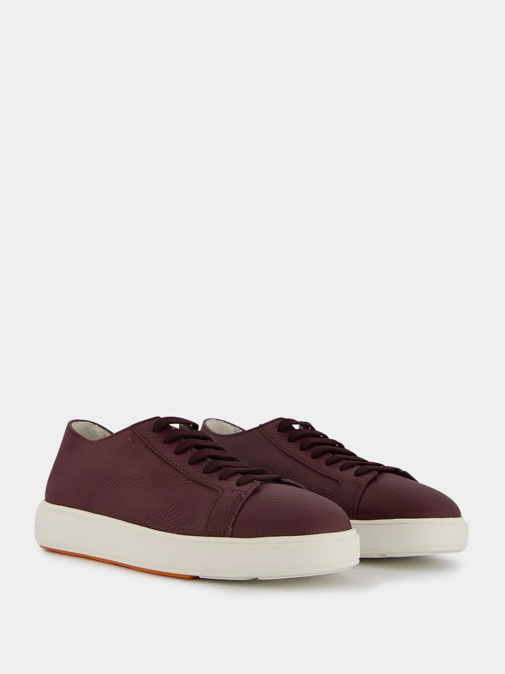 Textured-Leather Low-Top Sneakers - Image 3