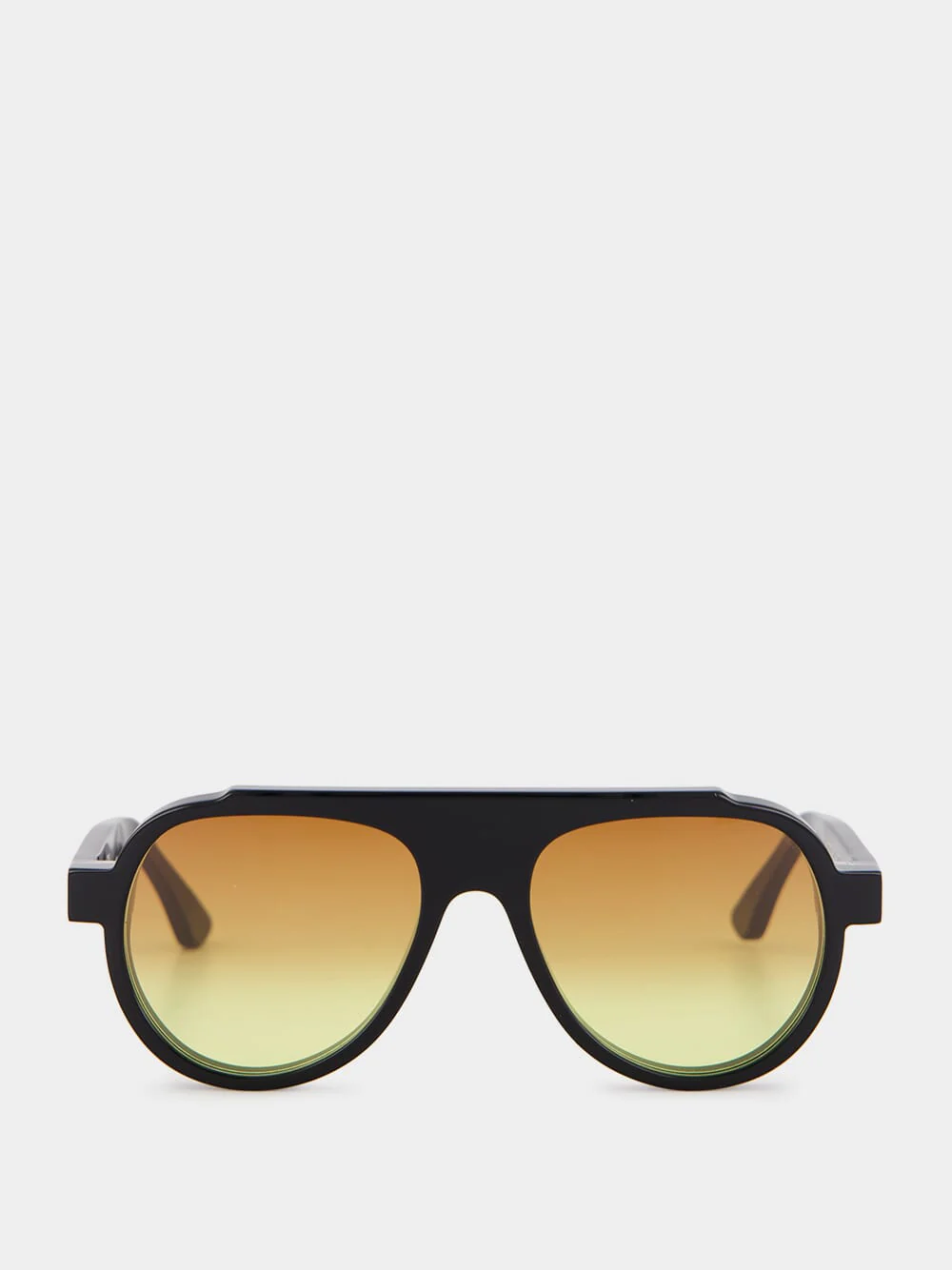 Clandestry Black Acetate Aviator Sunglasses