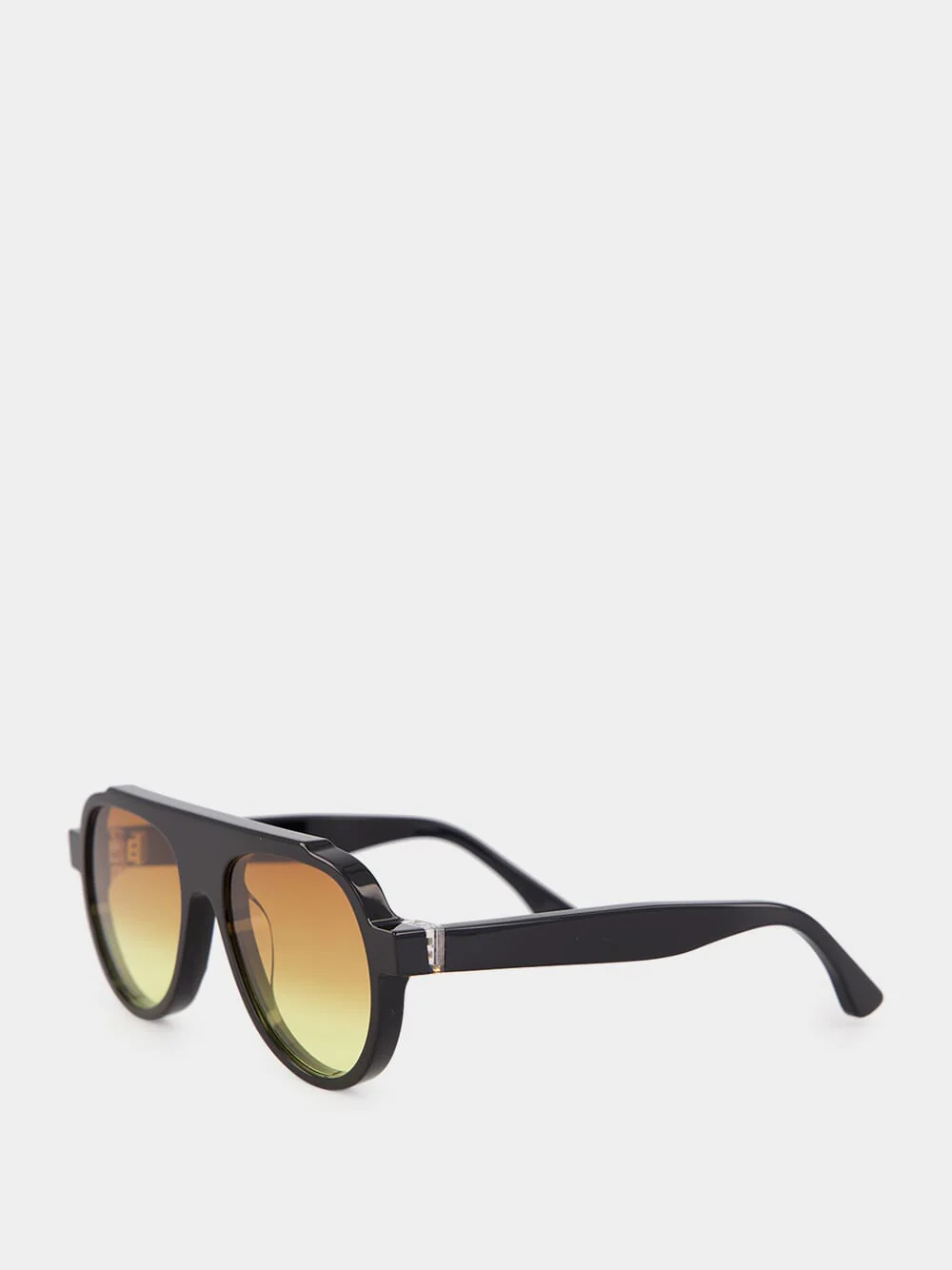 Clandestry Black Acetate Aviator Sunglasses - Image 3