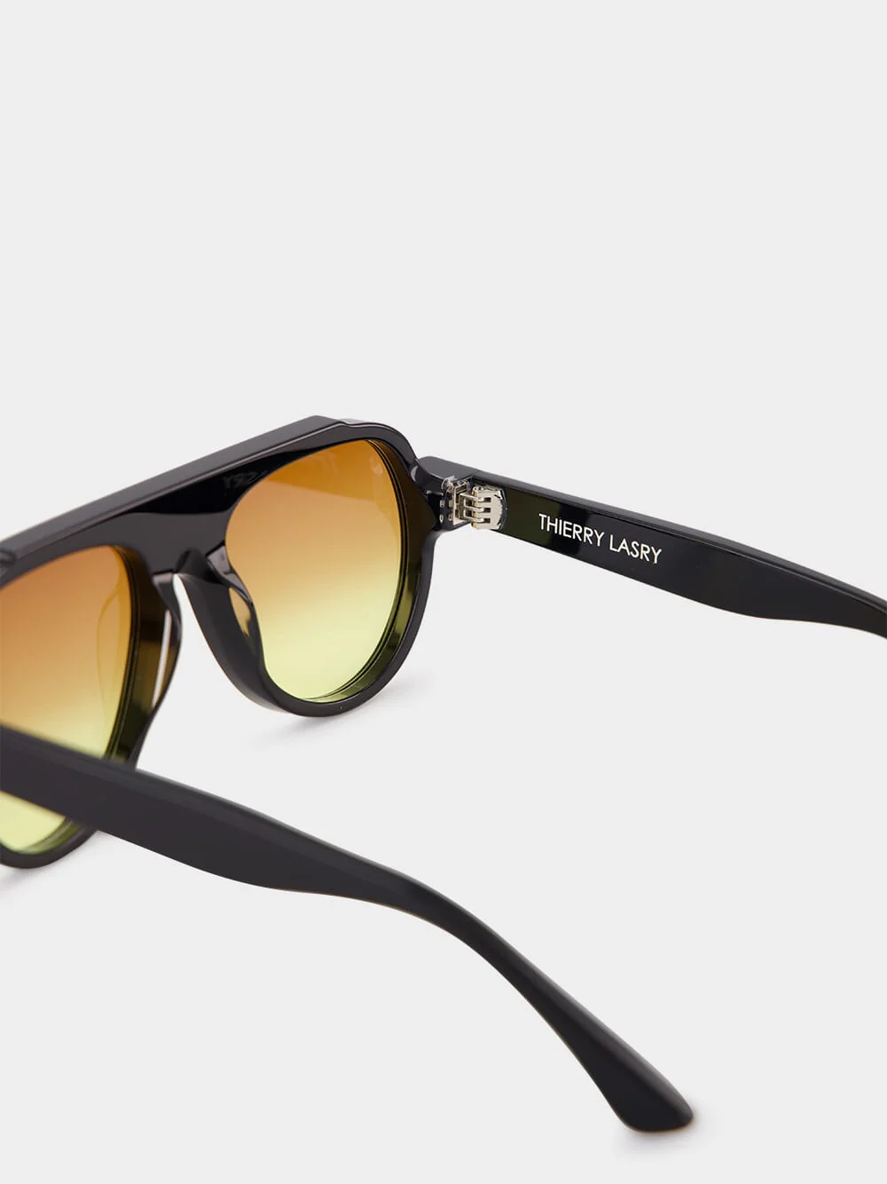 Clandestry Black Acetate Aviator Sunglasses - Image 4