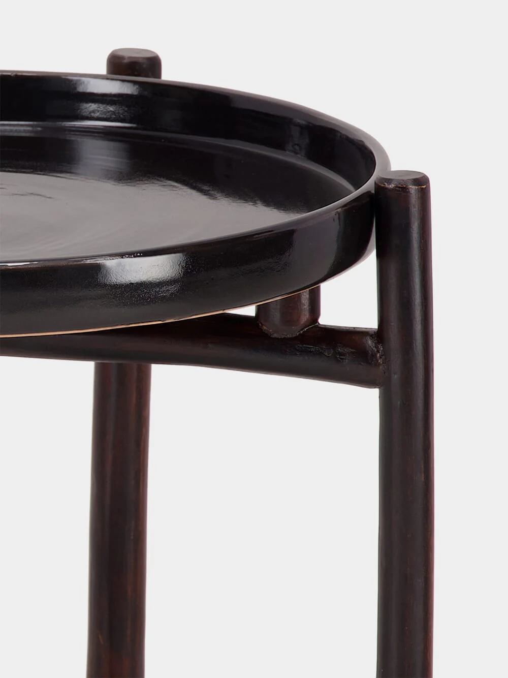 Black Mida Dark Brown Wood Table - Image 3