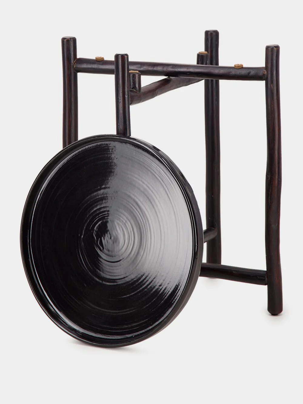 Black Mida High Dark Brown Wood Table - Image 4