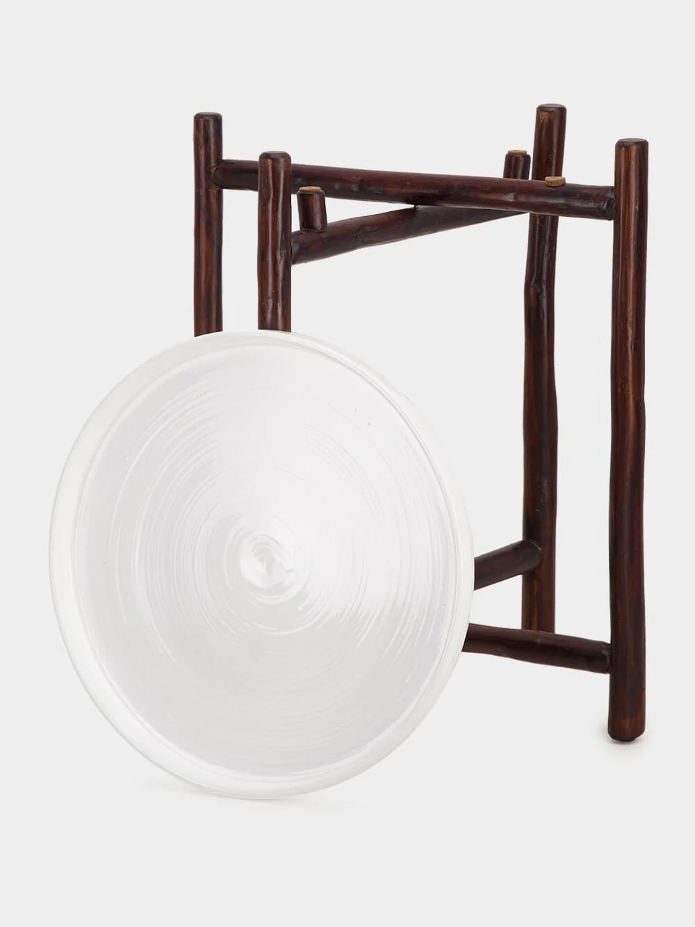 White Mida High Brown Wood Table - Image 4