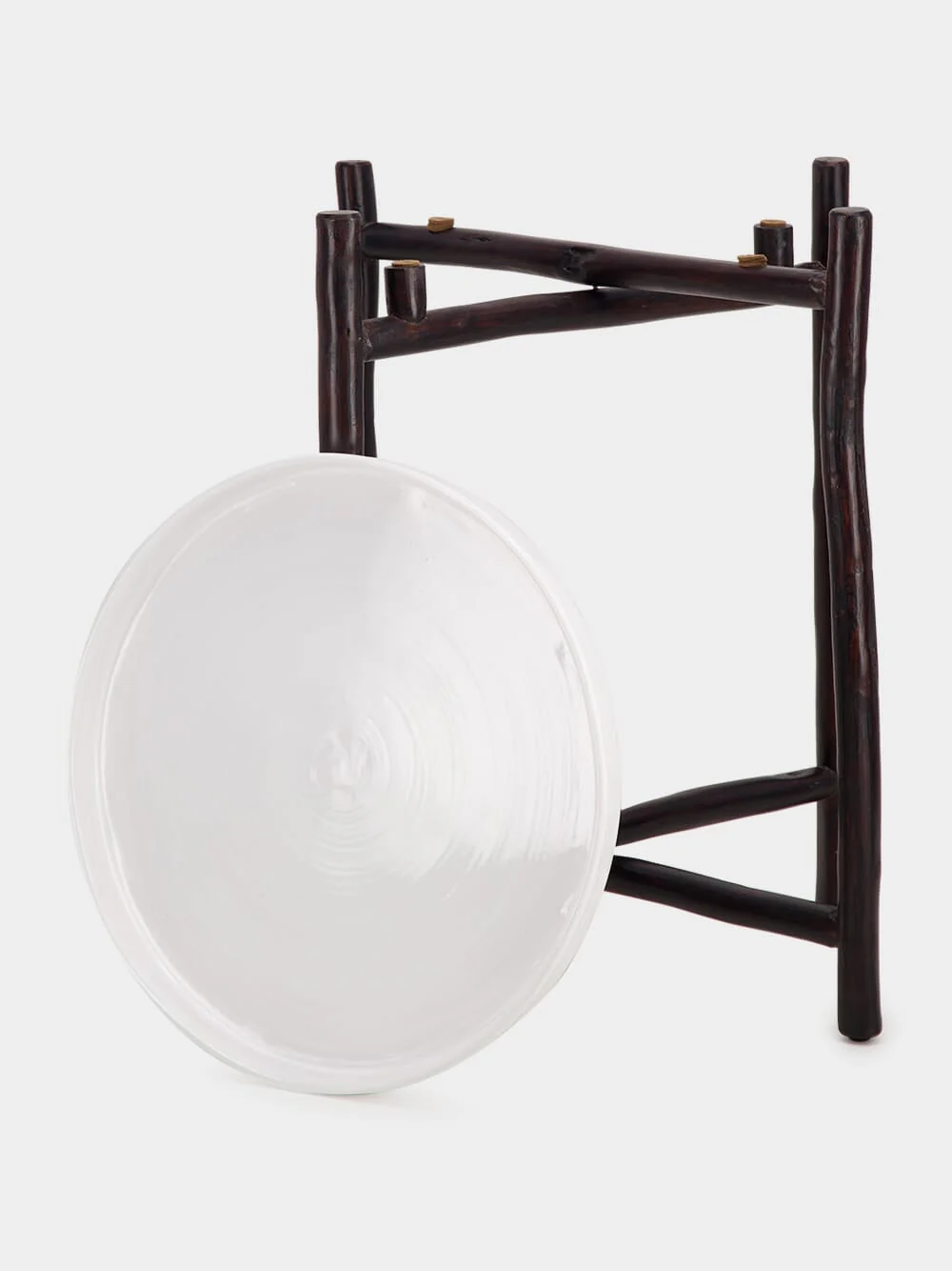 White Mida High Dark Brown Wood Table - Image 4