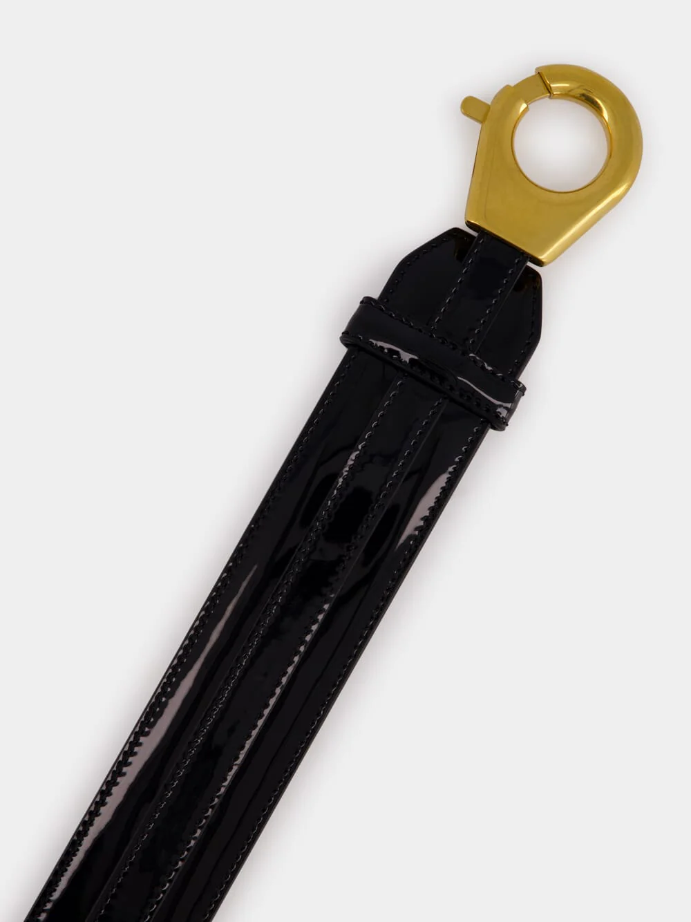 Black Patent Leather Dita Waist Belt - Image 3