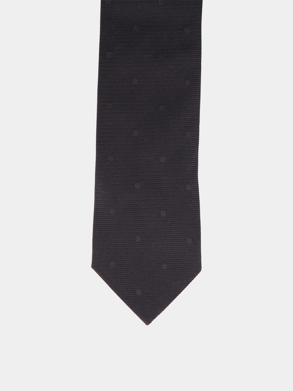 Classic Black Mulberry Silk Tie - Image 3