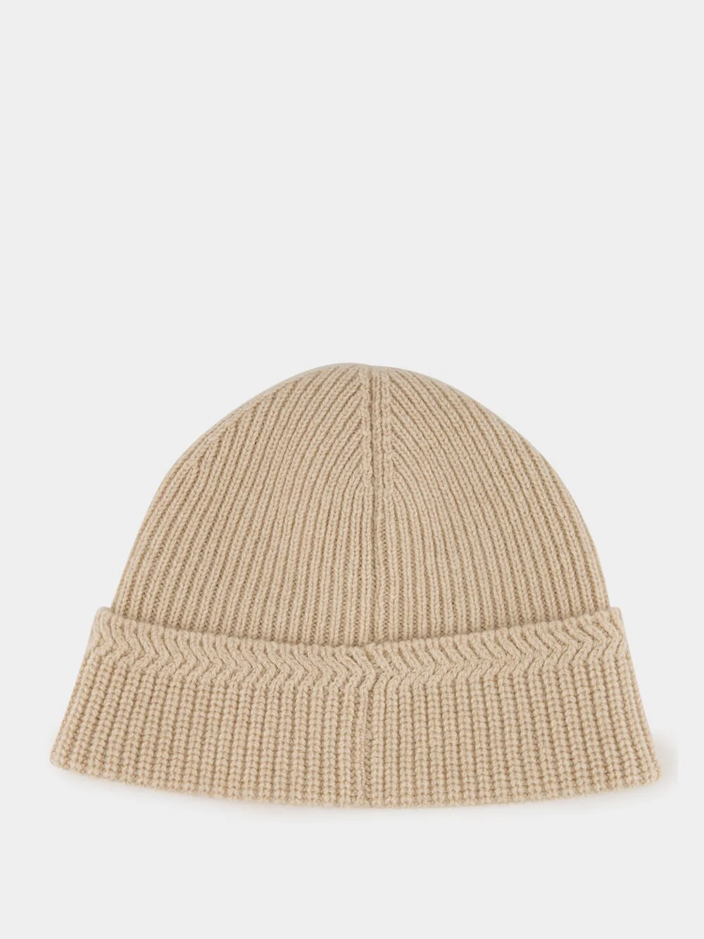 Cream Wool Cashmere Knit Hat - Image 2