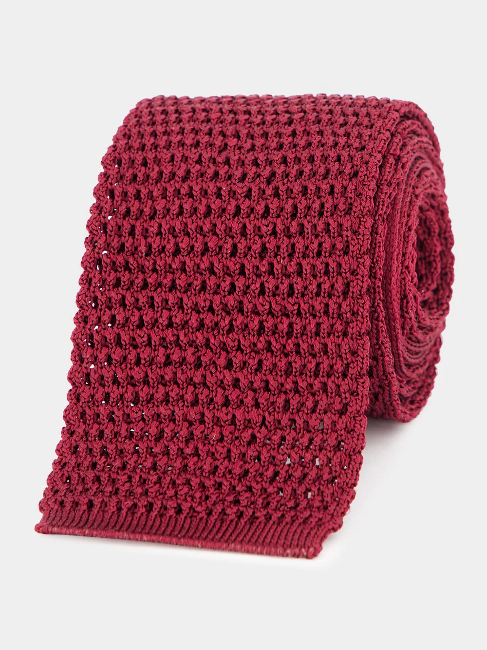 Dark Red Knitted Tie