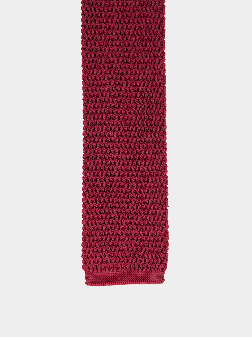 Dark Red Knitted Tie - Image 2