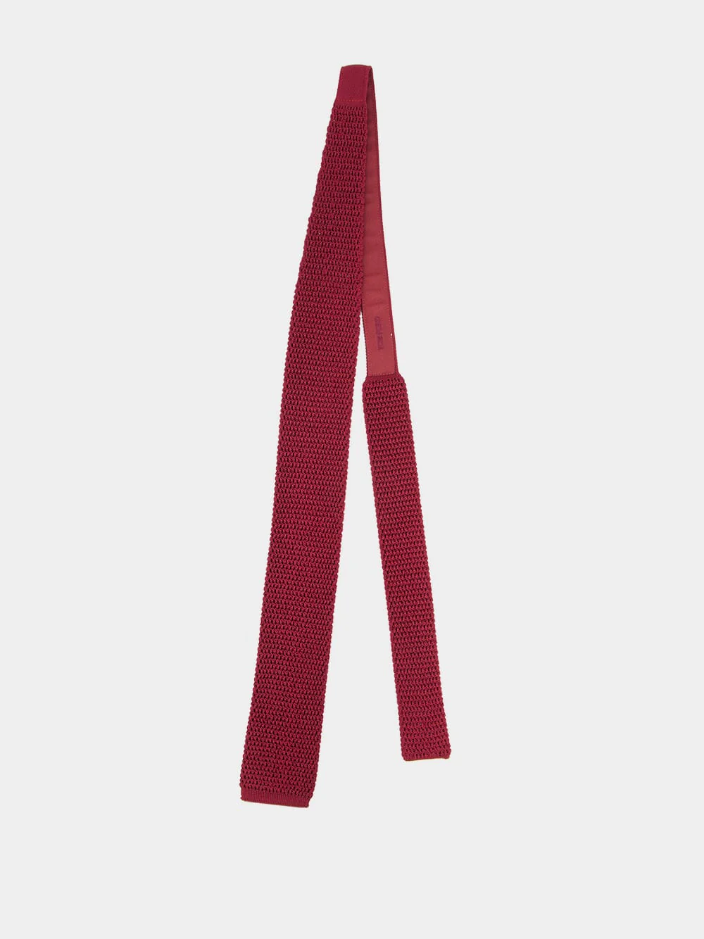 Dark Red Knitted Tie - Image 3