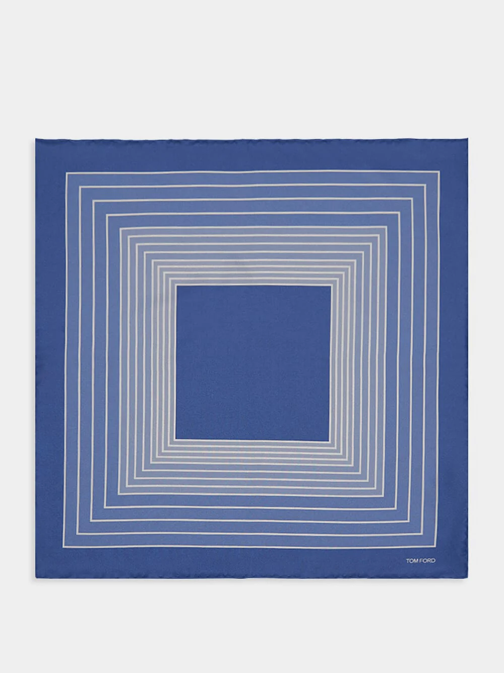 Geometric Print Blue Pocket Square