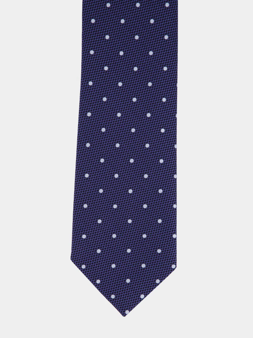 Navy Dotted Elegance Tie - Image 2