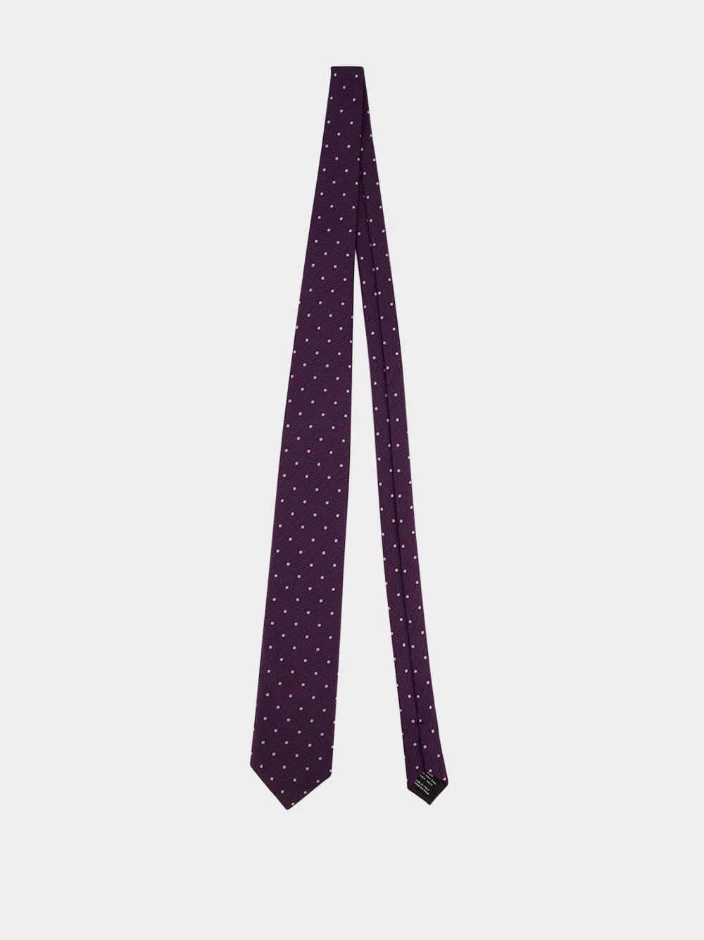 Purple Polka Dot Silk Tie - Image 3