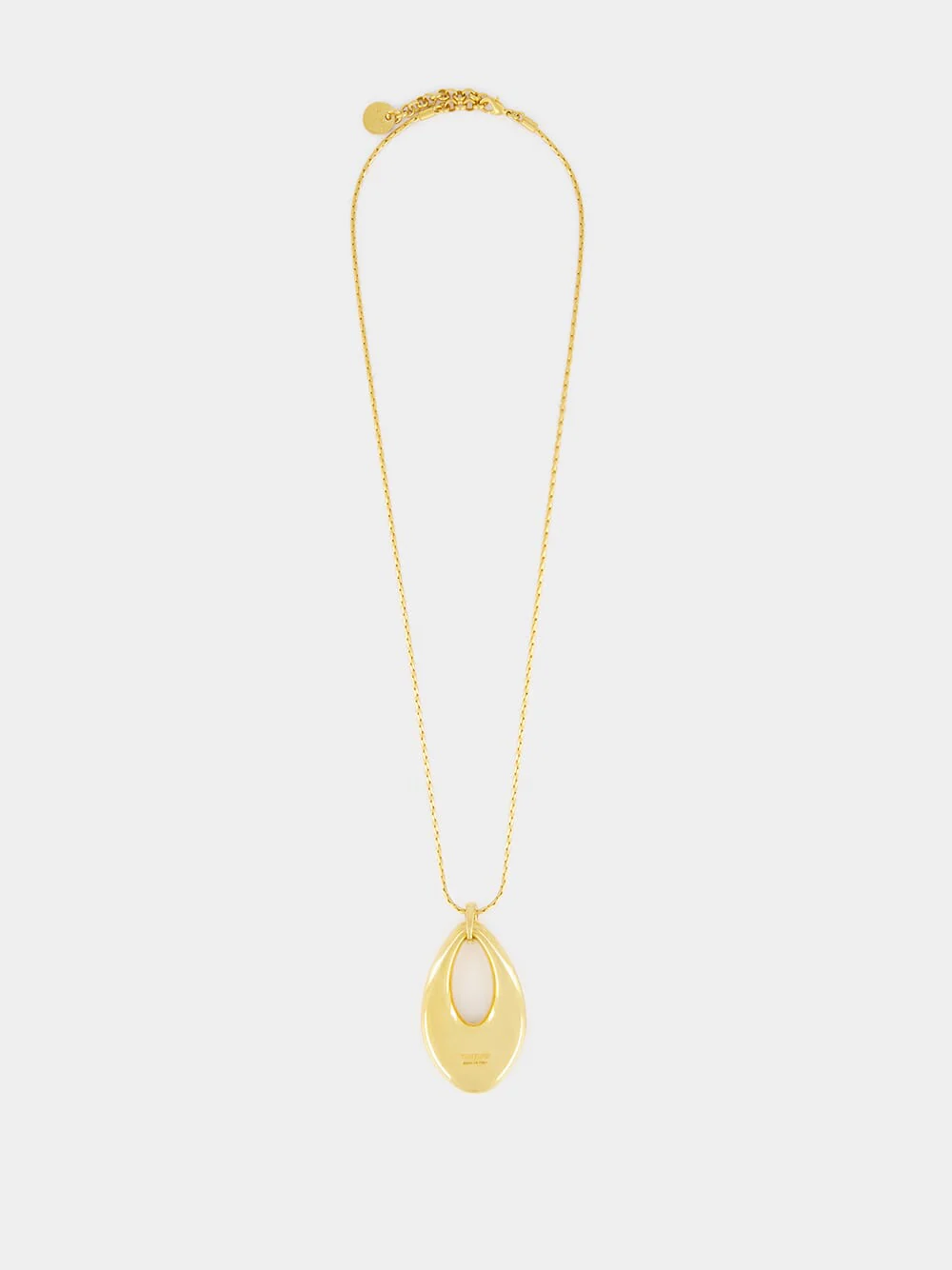 Vintage Gold Brass Drop Pendant Necklace