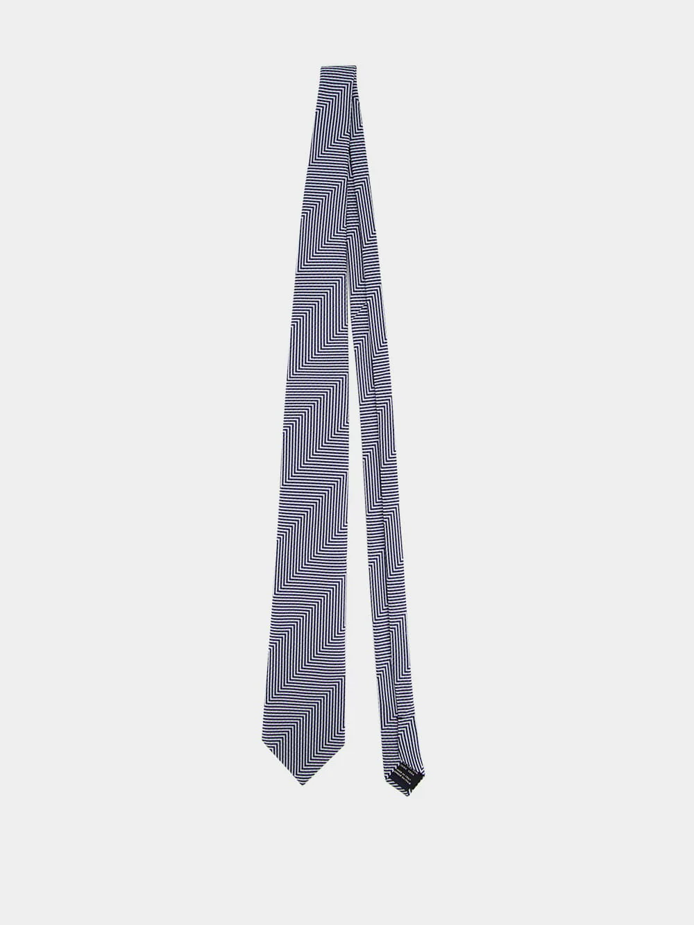 Zigzag Stripe Silk Tie - Image 3