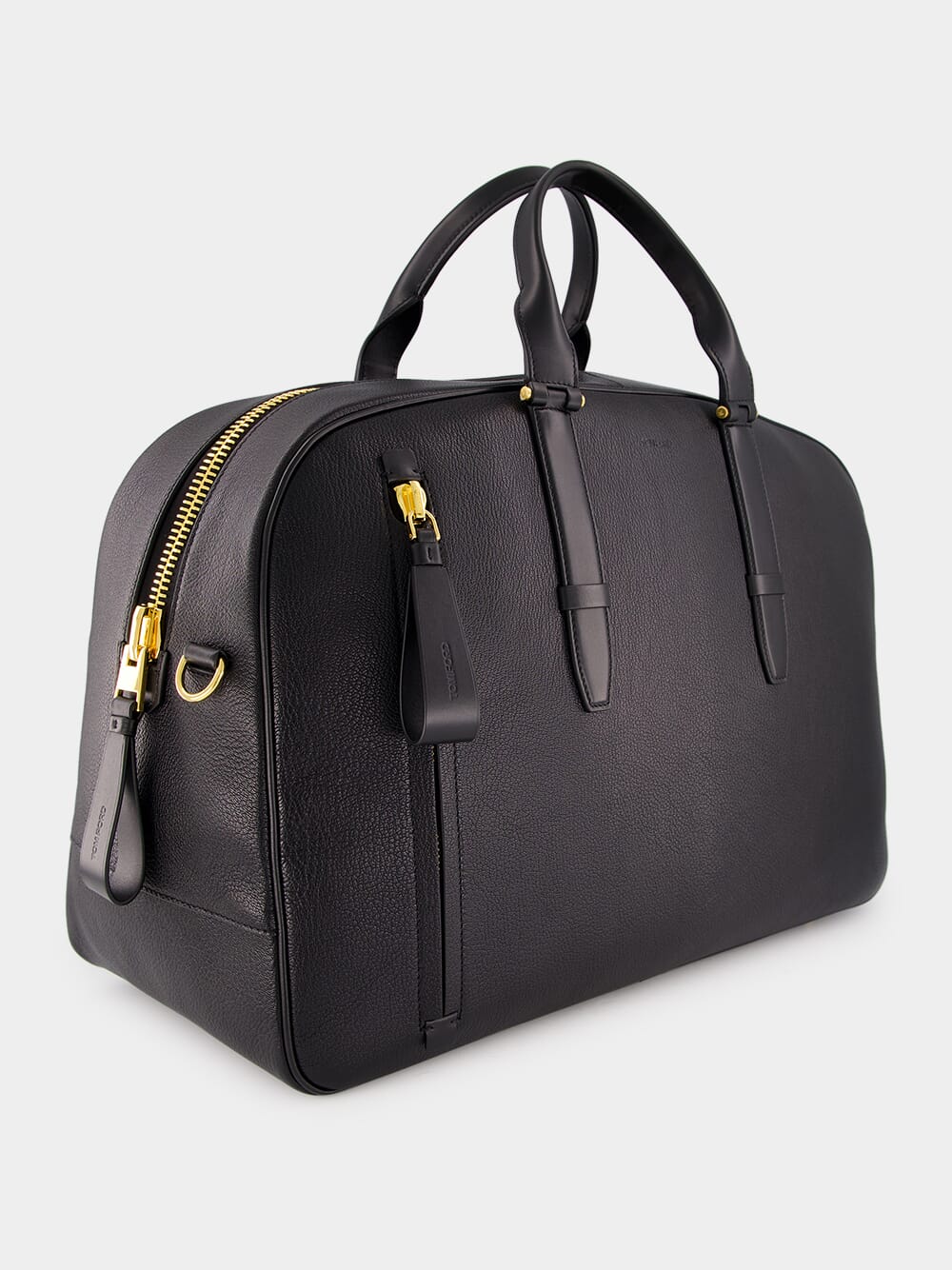 Black Grain Leather Buckley Bowling Bag - Image 3