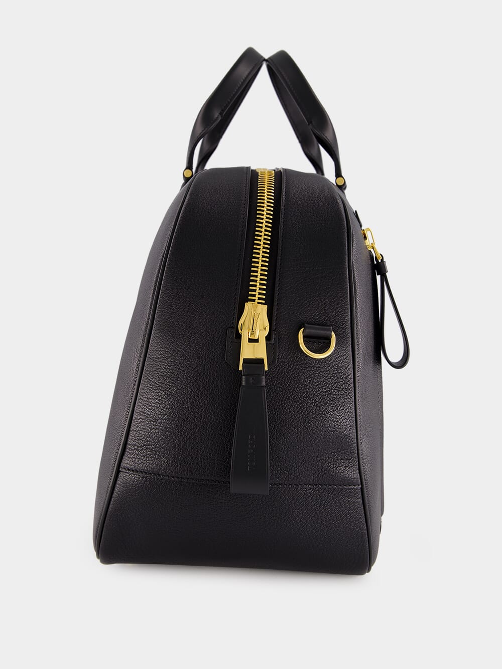 Black Grain Leather Buckley Bowling Bag - Image 4