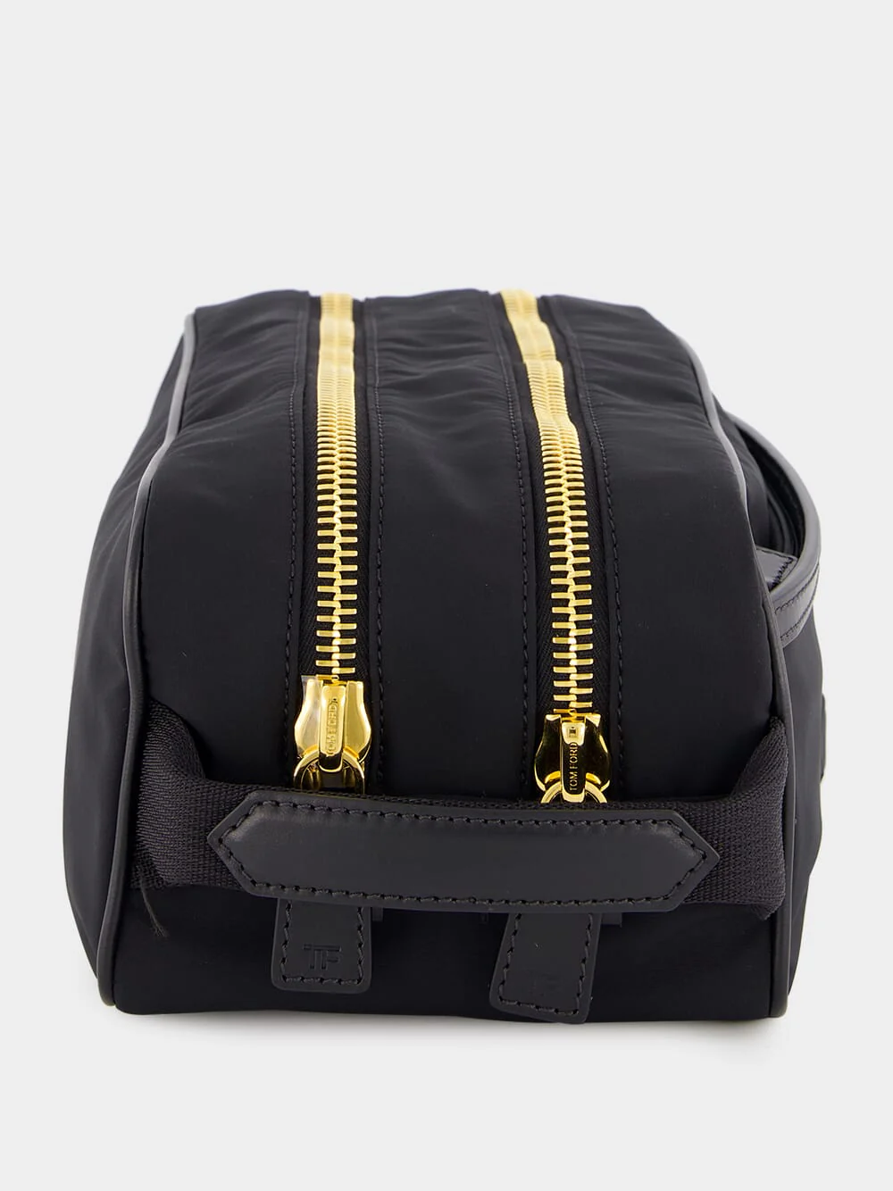 Black Logo-Patch Recycled Nylon Toiletry Bag - Image 3