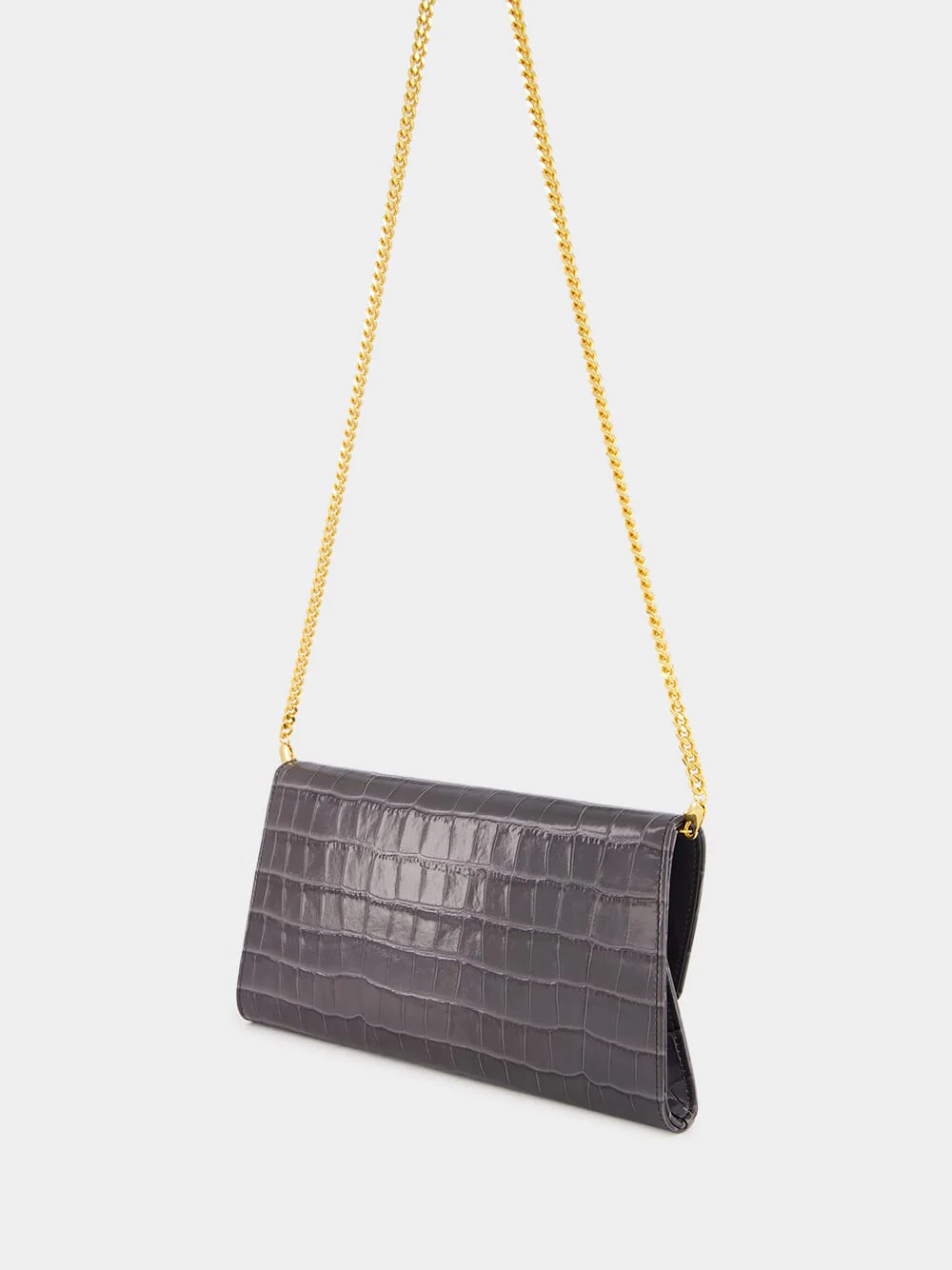 Dark Brown Crocodile Leather Nobile Clutch - Image 4