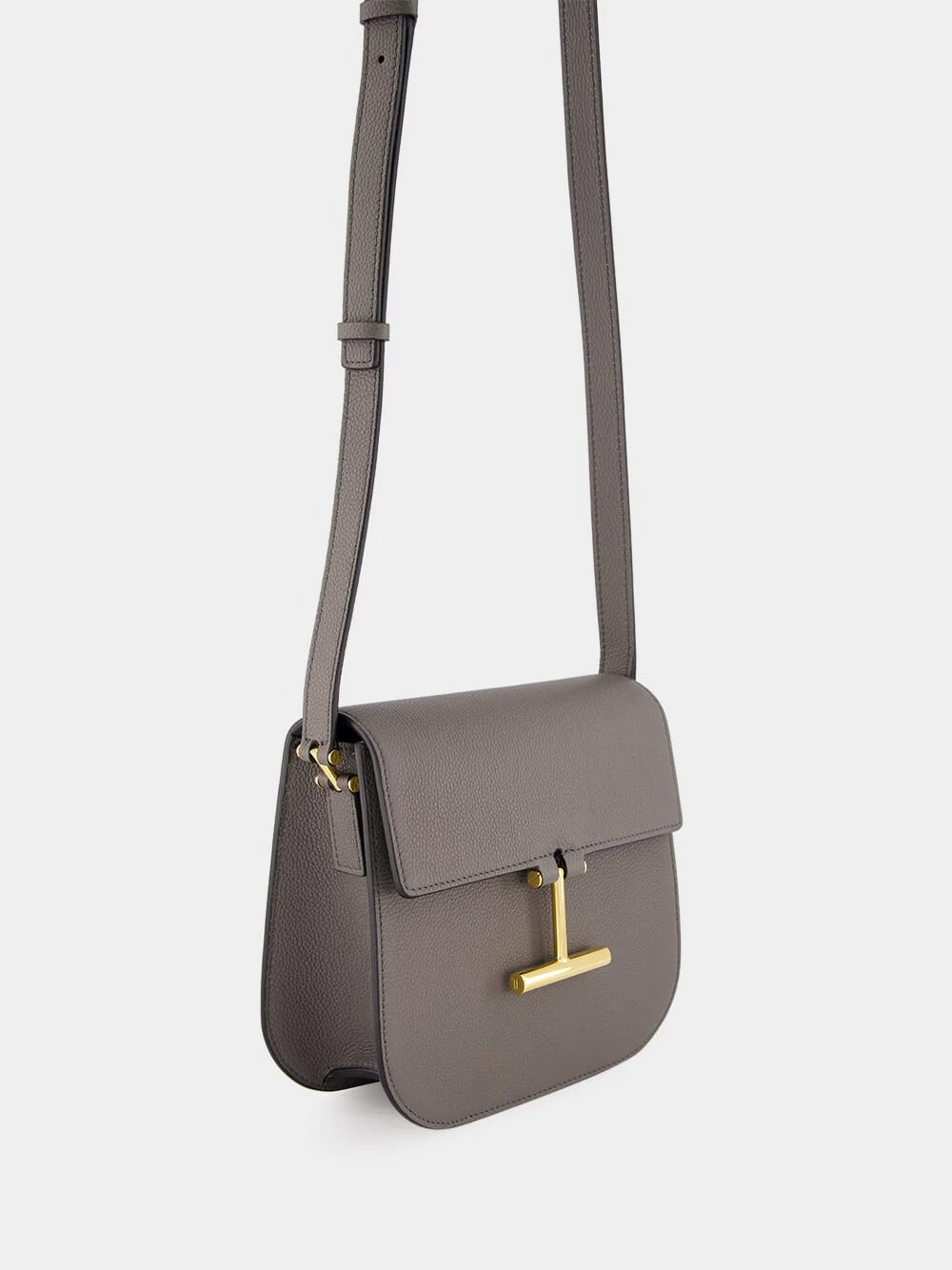 Graphite Leather Tara Mini Crossbody Bag - Image 3