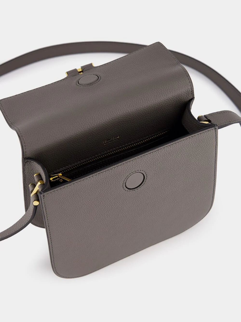 Graphite Leather Tara Mini Crossbody Bag - Image 6