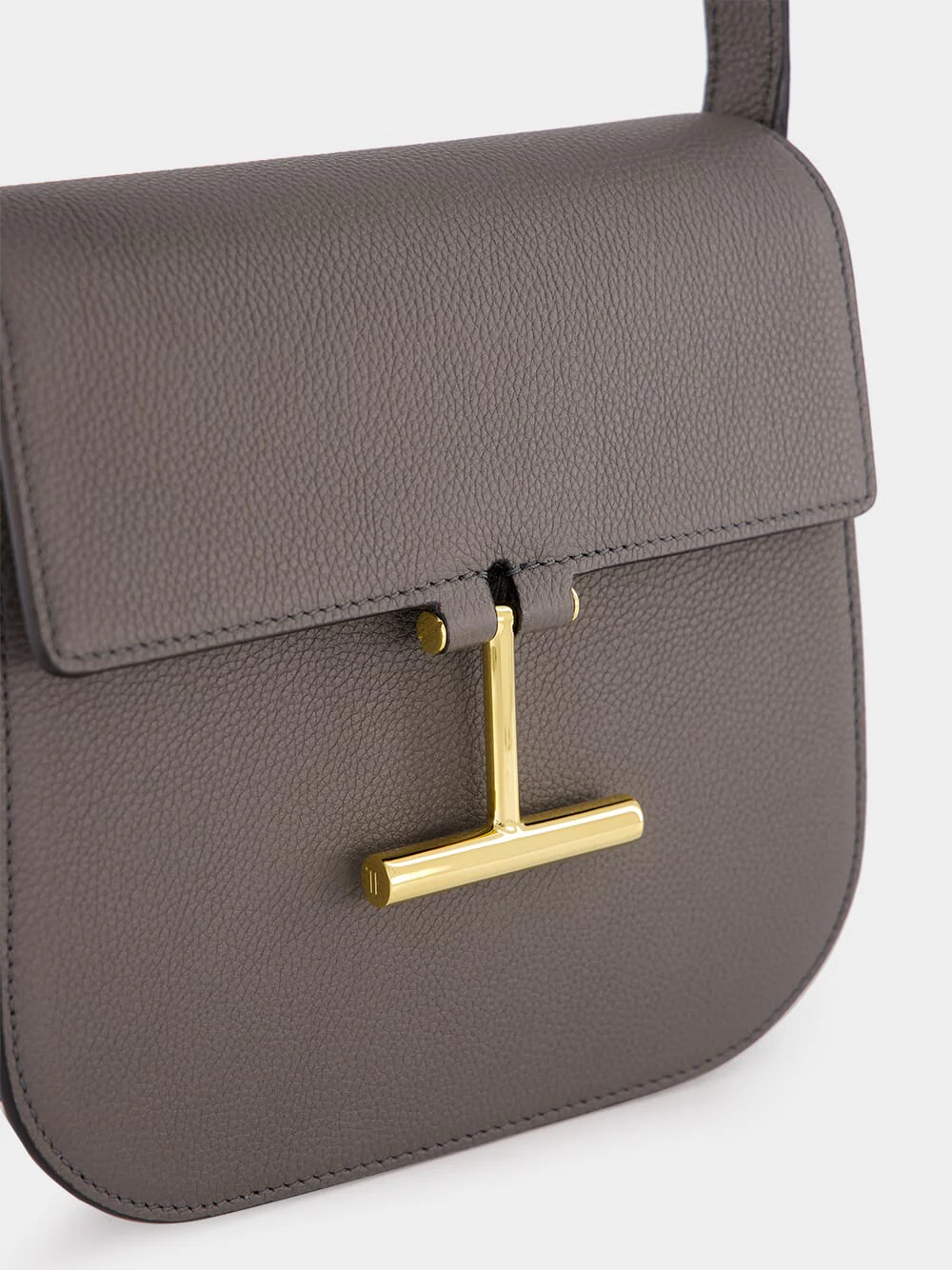 Graphite Leather Tara Mini Crossbody Bag - Image 7