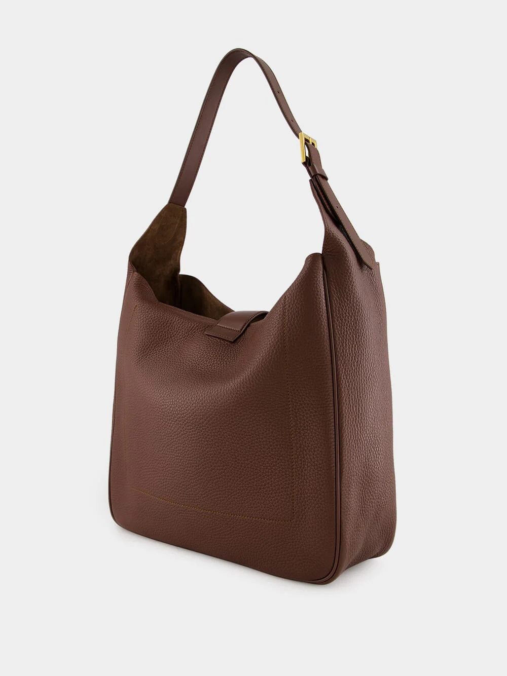 Saddle Brown Leather Large Hobo - Image 4