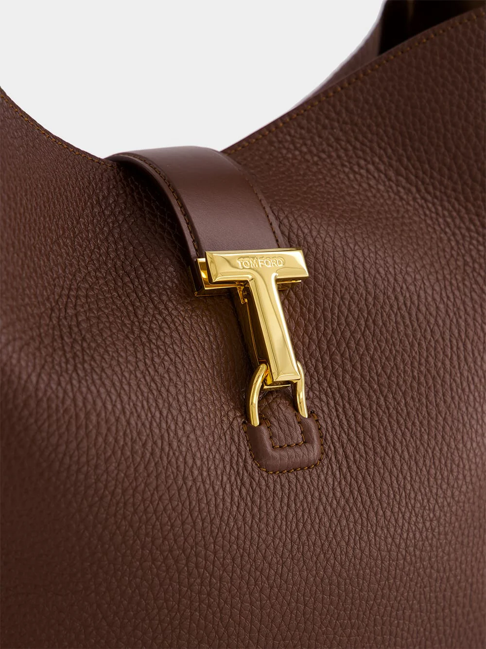 Saddle Brown Leather Large Hobo - Image 5
