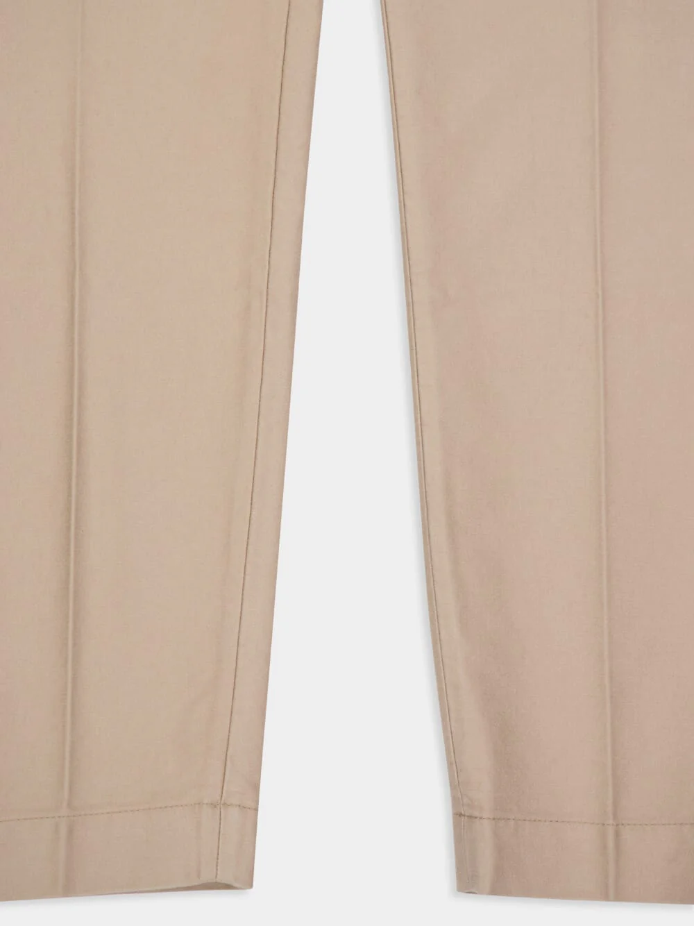 Beige Cotton Satin Chino Trousers - Image 4