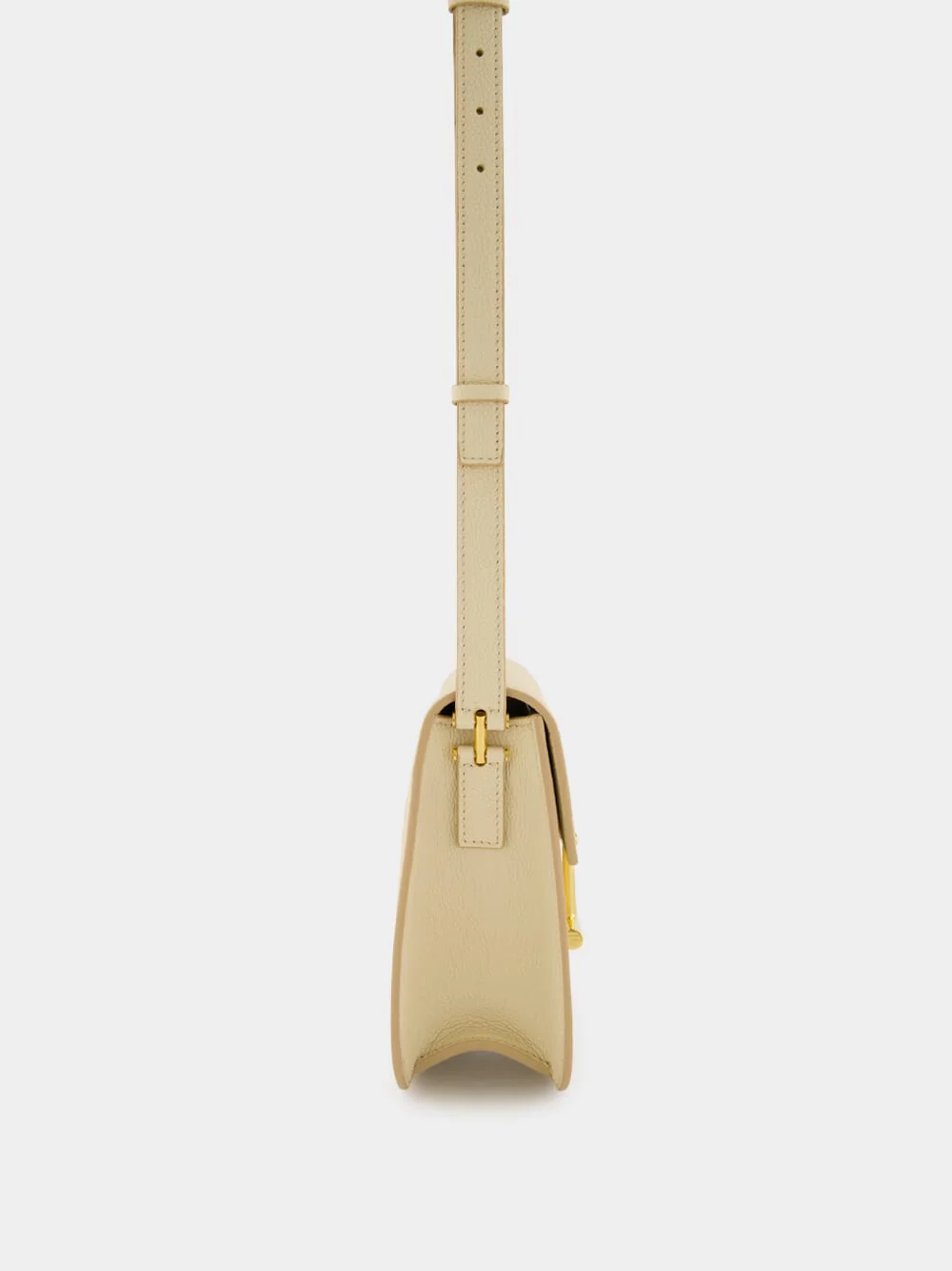Beige Tara Mini Crossbody in Grain Leather - Image 5