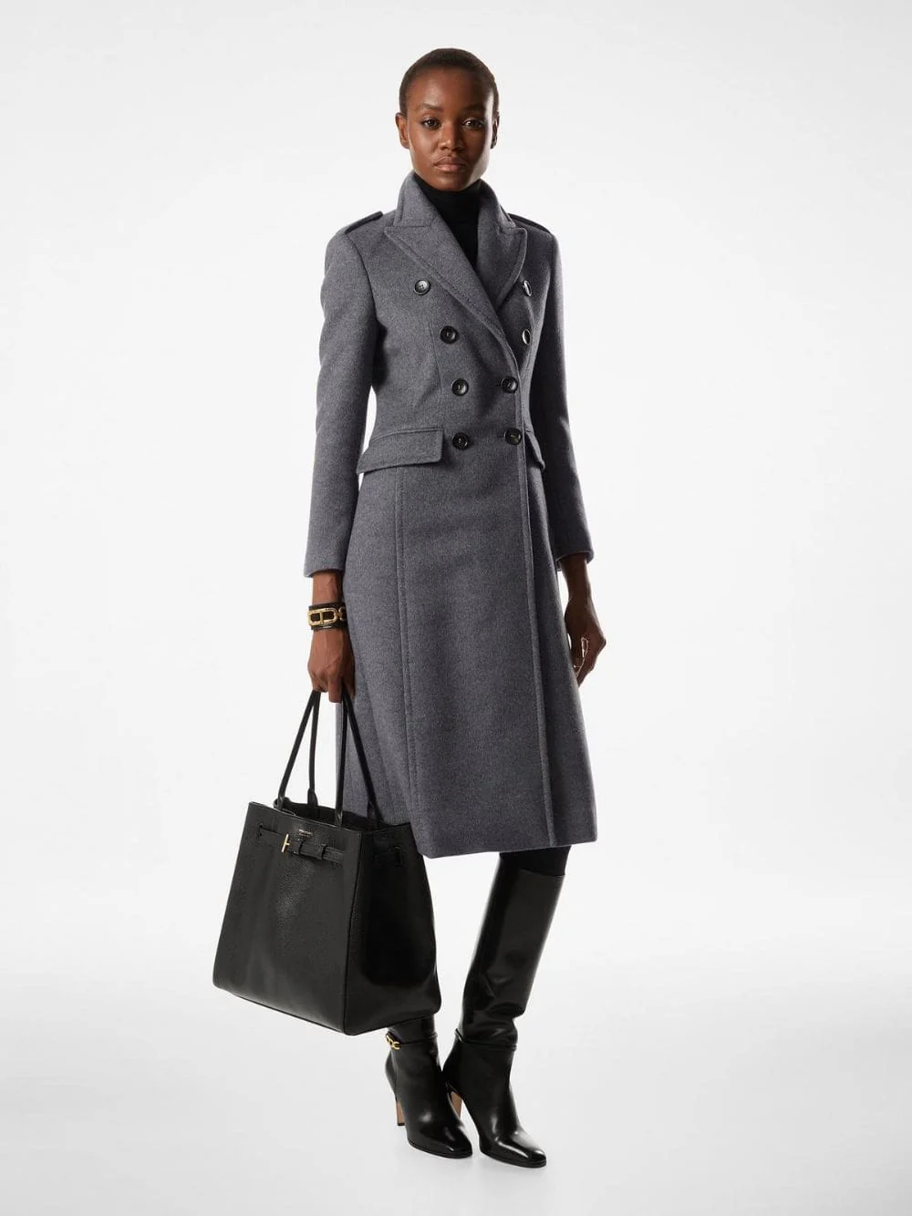 Black Audrey Large Tote in Grain Leather - Image 2